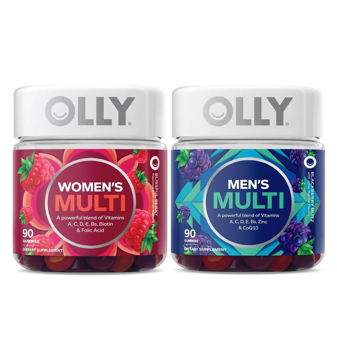 OLLY Women’s Perfect Multi and Men’s Perfect Multi Starter Pack Bundle, Vitamins A, D, C, E, Gummy Multivitamins, 90 Day Supply OLLY buy supplements canada