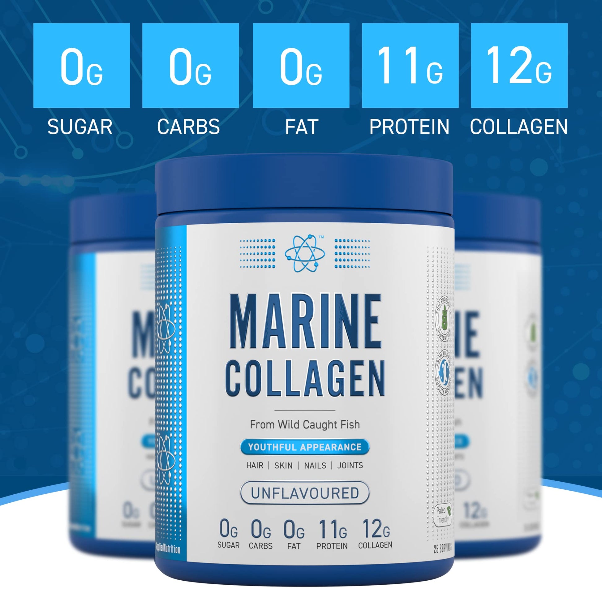 Applied Nutrition Marine Collagen Powder - Hydrolysed Collagen Protein, Healthy Skin, Hair, Nails Applied Nutrition buy supplements canada