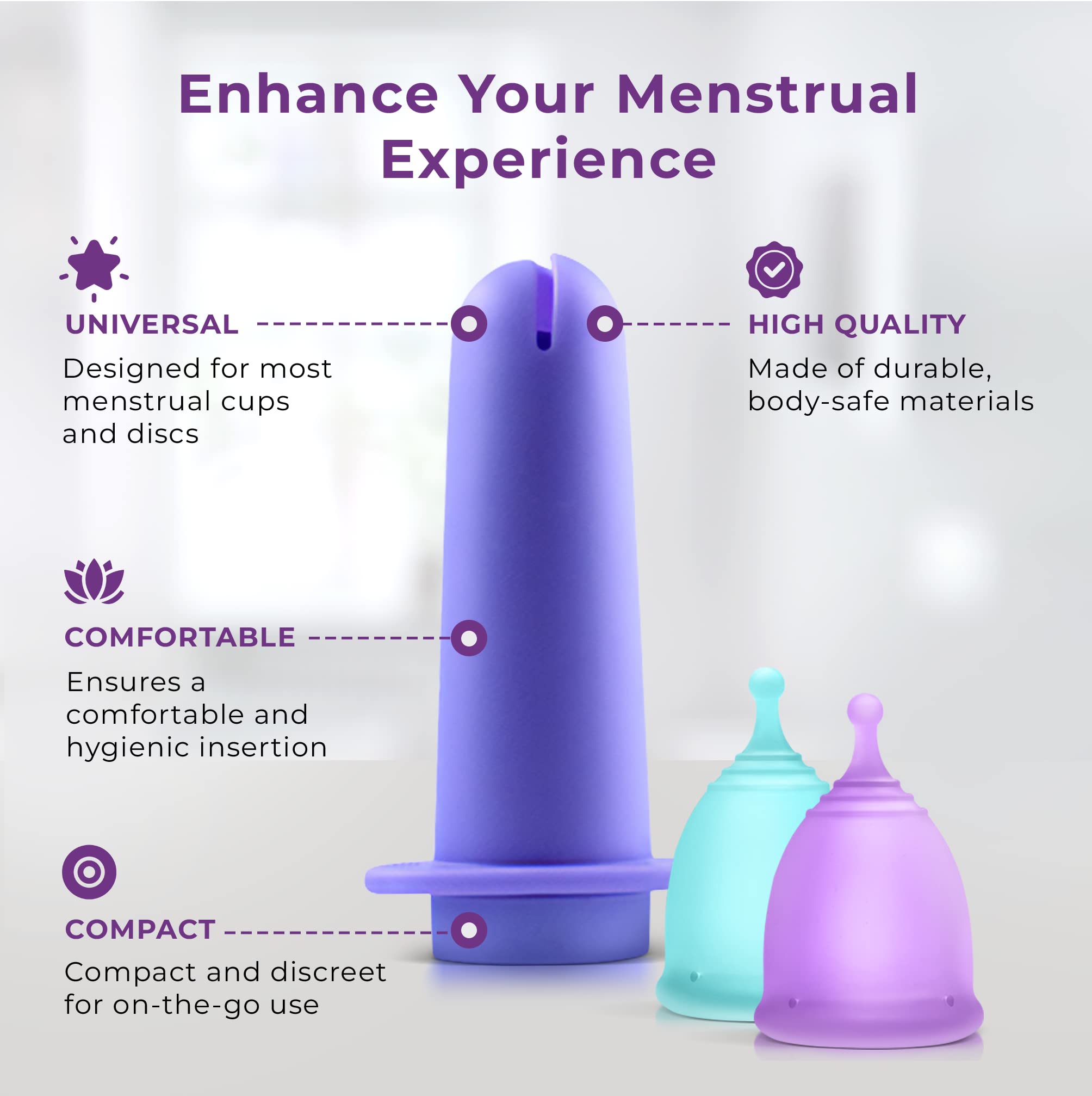 Ecoblossom Menstrual Cup Applicator Tool - Comfortable & Easy Insertion - Compatible EcoBlossom buy supplements canada