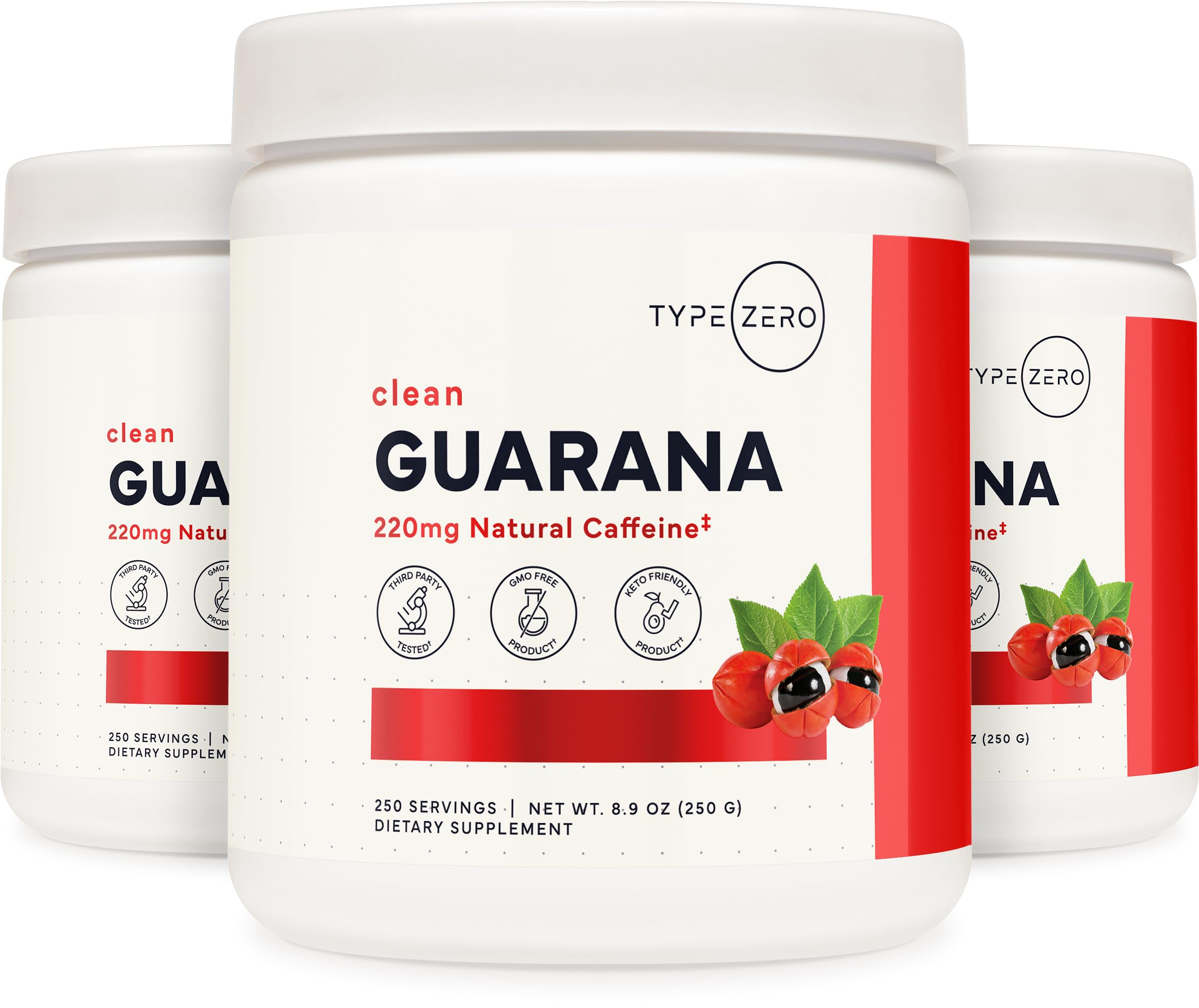 Type Zero Clean Guarana Powder Drink Mix (250 Servings, Unflavored) - 220 MG Caffeine Per Serving, Natural Caffeine, Non GMO, Gluten Free Type Zero buy supplements canada
