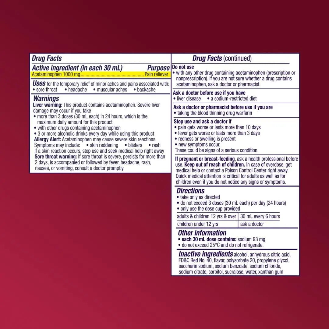 Vicks PainQuil Pain Relief Acetaminophen 1000mg Max Strength‡ Adult Pain Reliever Liquid 12oz, Backache Headache Relief, 1 Daytime Pain Reliever Vicks buy supplements canada