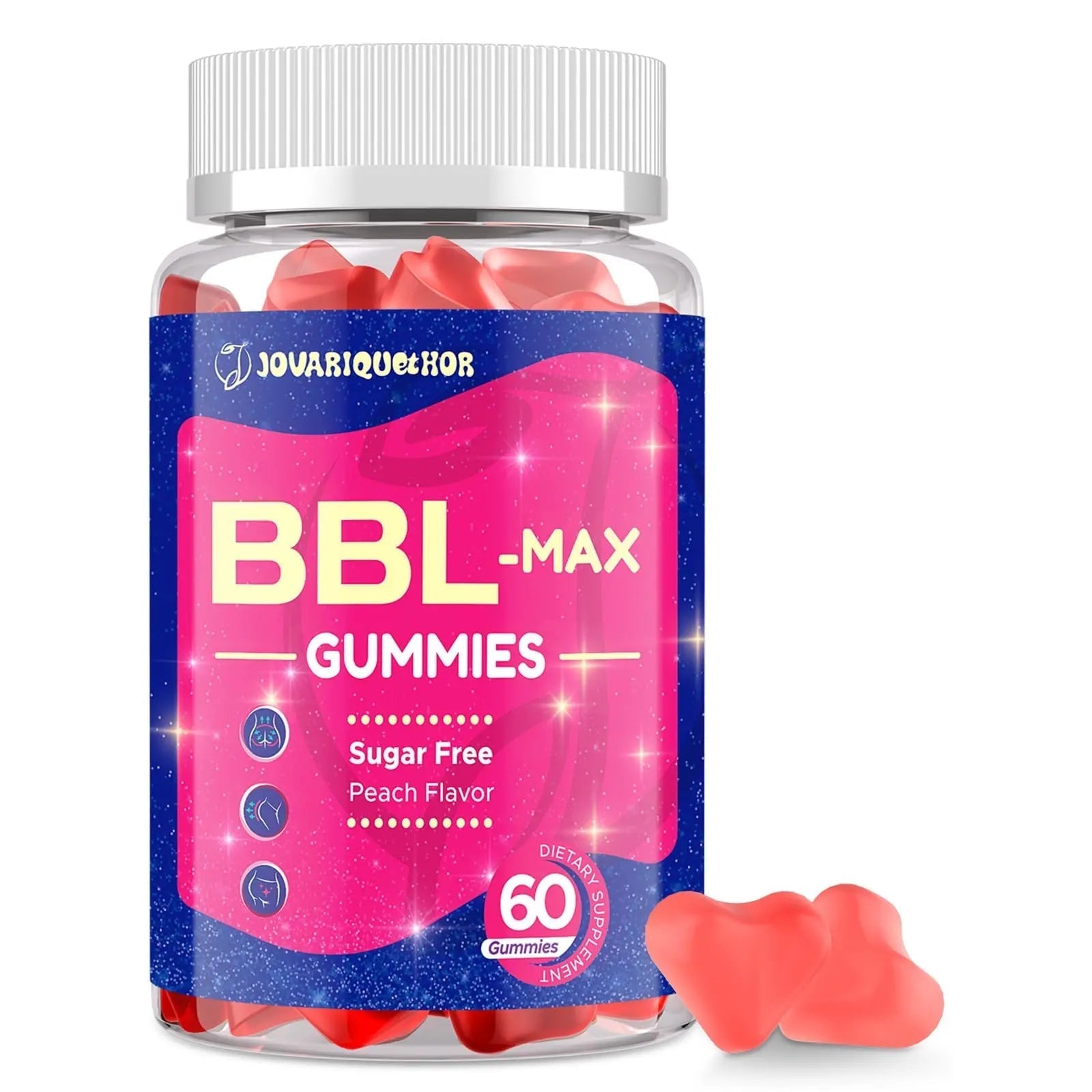 Jovariquethor Booty Gummies for Women - BBL Gummies with Multivitamins and Herbal Extracts - Peach Flavor - 60 Count Jovariquethor buy supplements canada