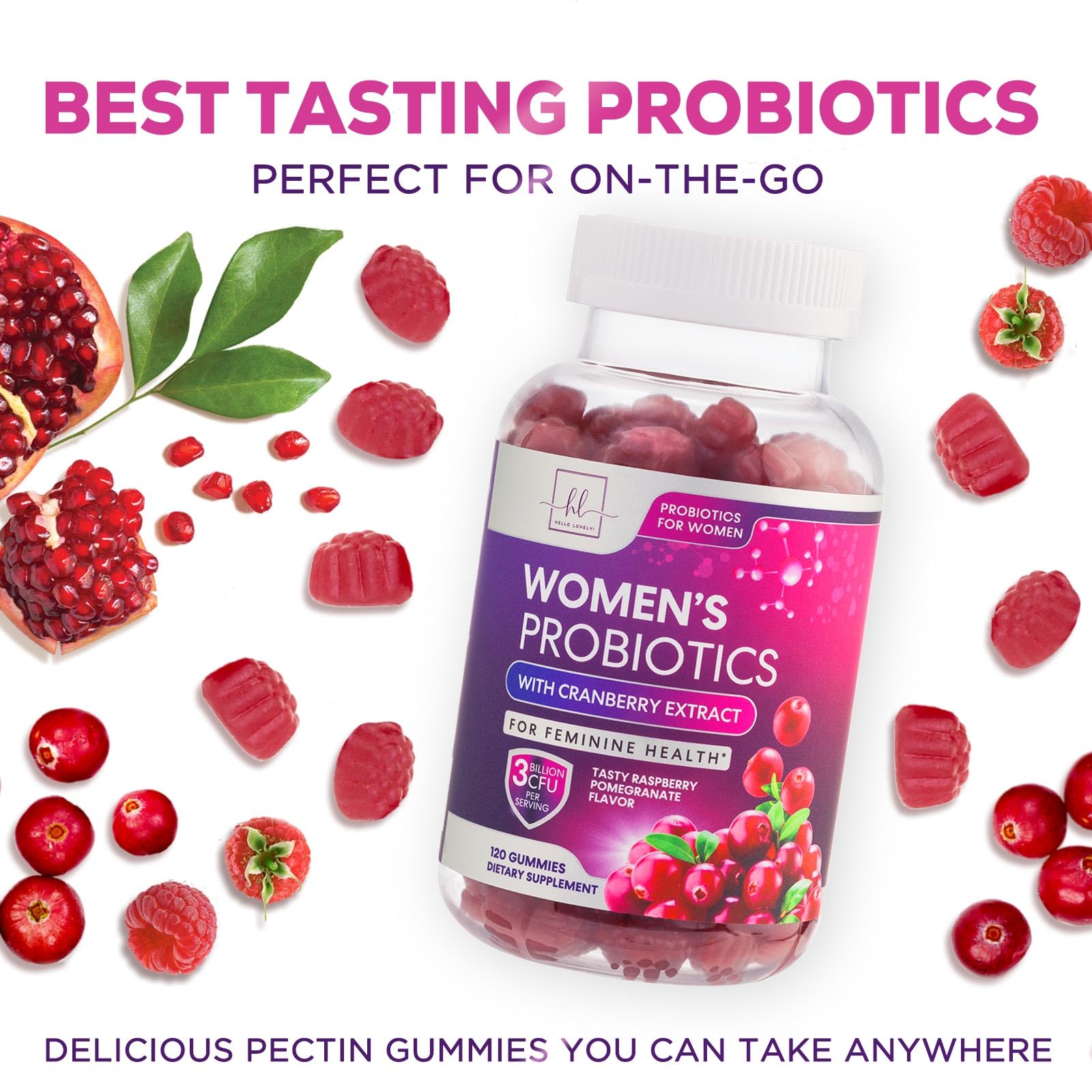 Probiotics for Women + Cranberry - 3 Billion CFU Guaranteed & 6 Vegan Strains for Women's Hello Lovely! buy supplements canada