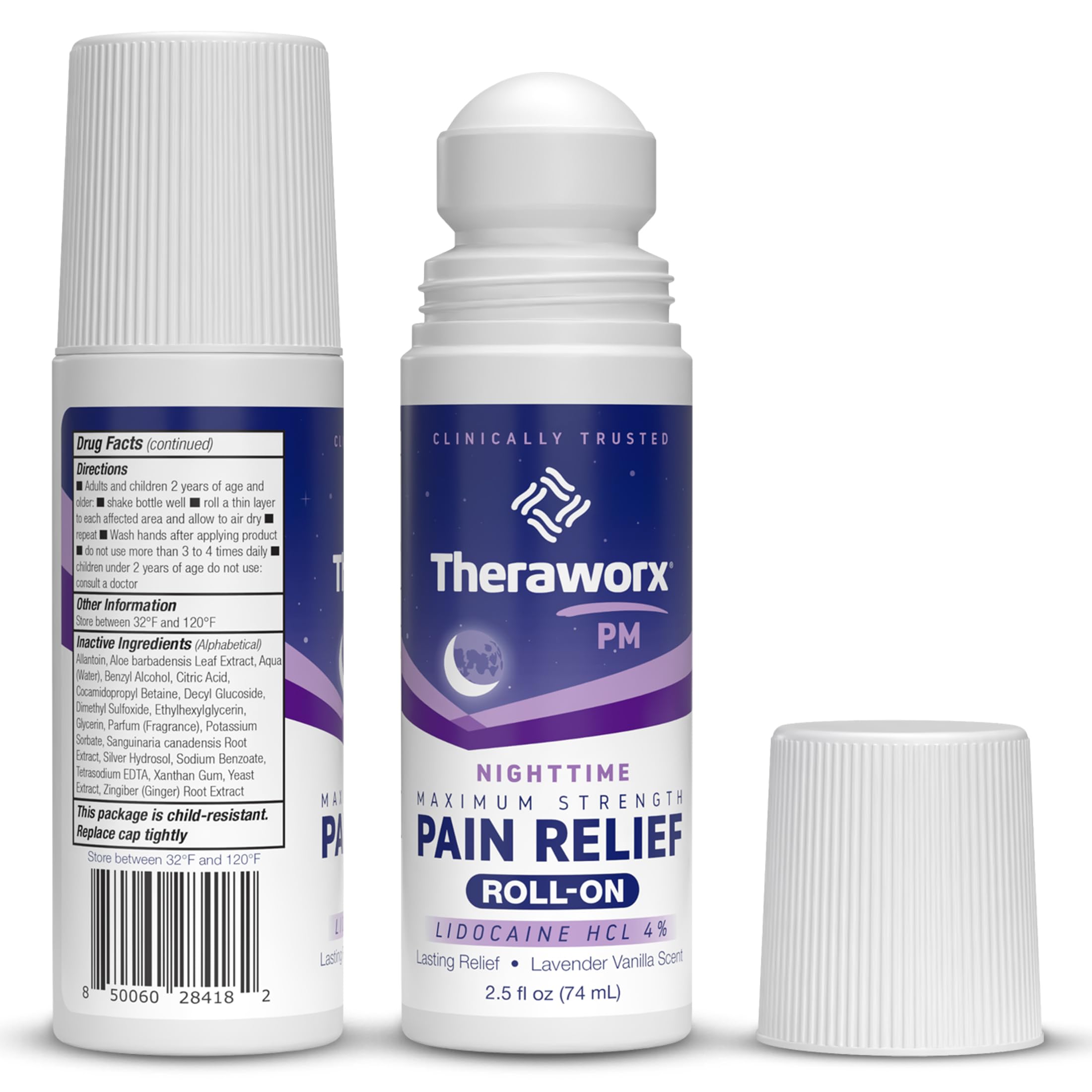 Theraworx Nighttime Maximum Strength Pain Relief Roll-on with Lidocaine – 2.5 oz - 2 Count Theraworx buy supplements canada