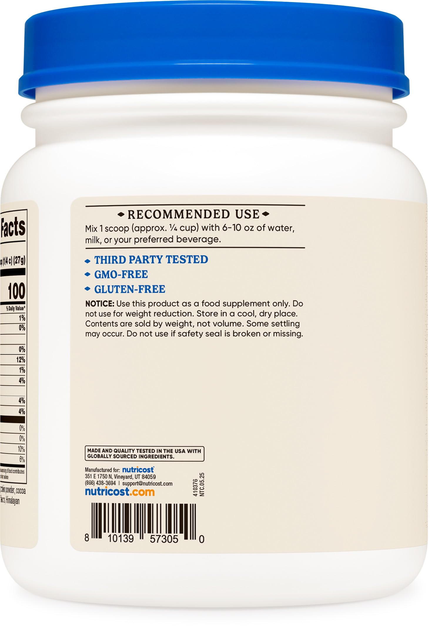 Nutricost Beef Bone Broth Protein Powder Chocolate (20 Servings) - Gluten-Free, GMO-Free Nutricost buy supplements canada