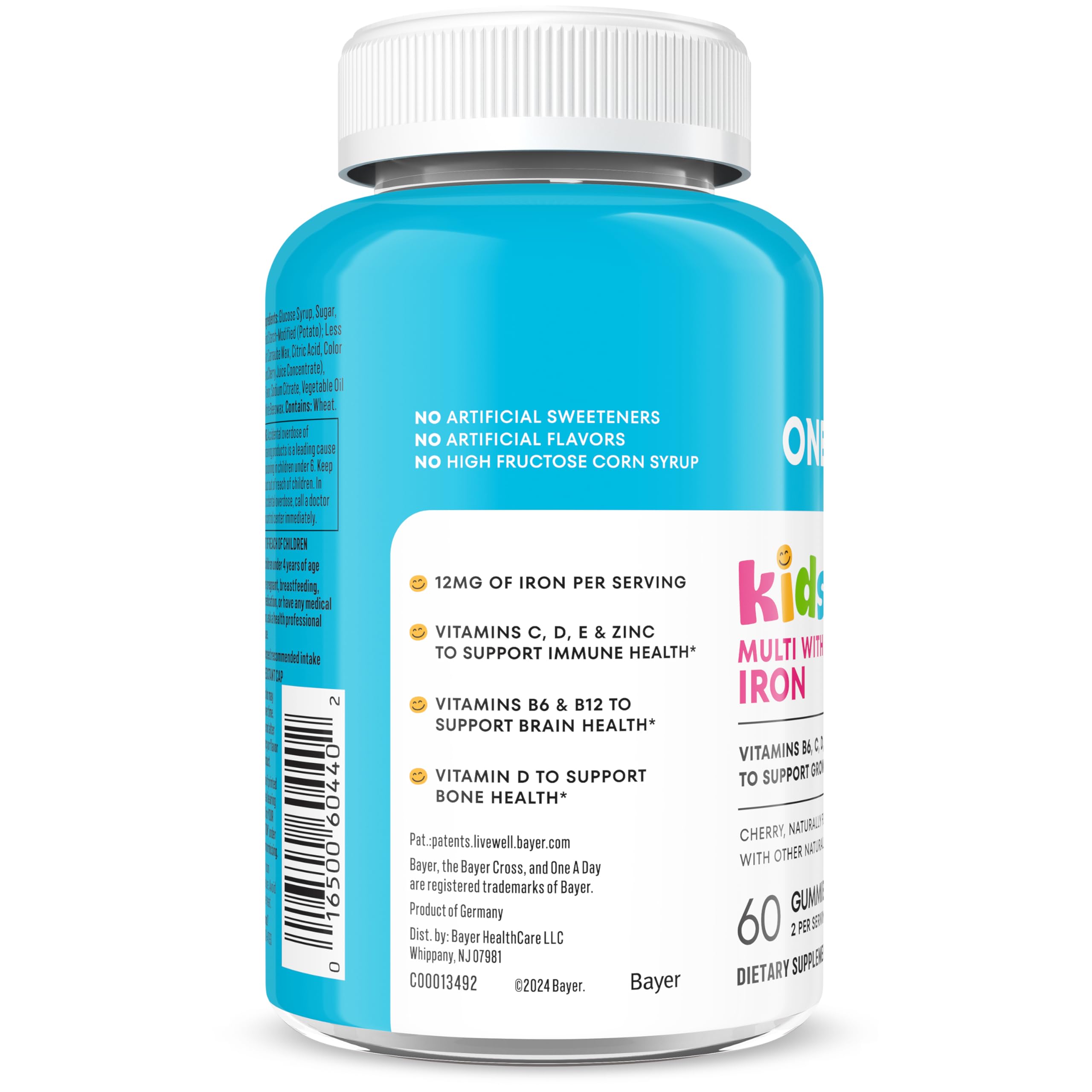 One A Day Kids Multivitamin with Iron Gummy, Vitamin D, Vitamin C, E, Zinc for Immune Support, Gummy Vitamins, Kids Multivitamin Gummies with Iron ONE A DAY buy supplements canada