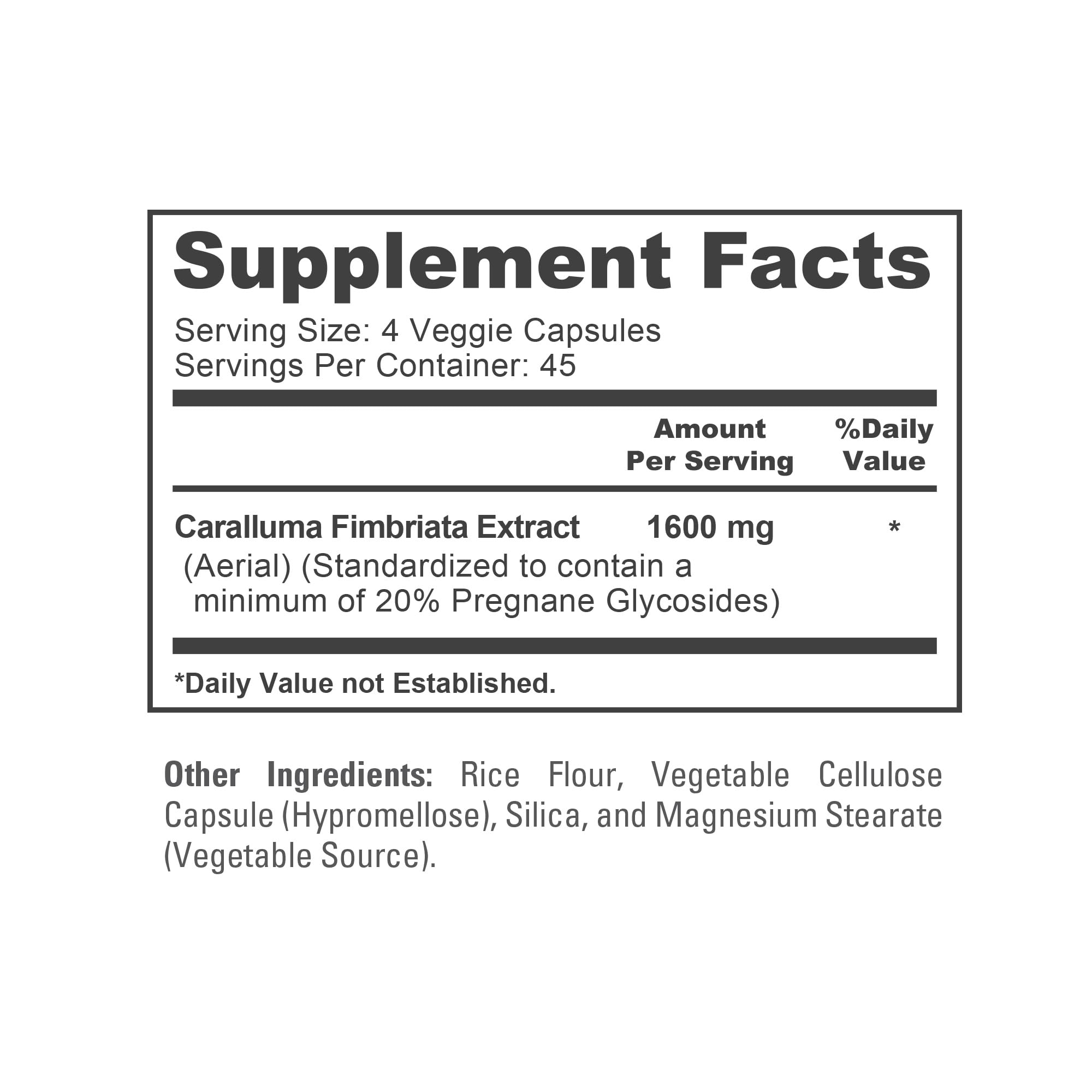 NusaPure Caralluma Fimbriata 1600mg - 180 Veggie Capsules (Non-GMO, Vegan) NusaPure buy supplements canada