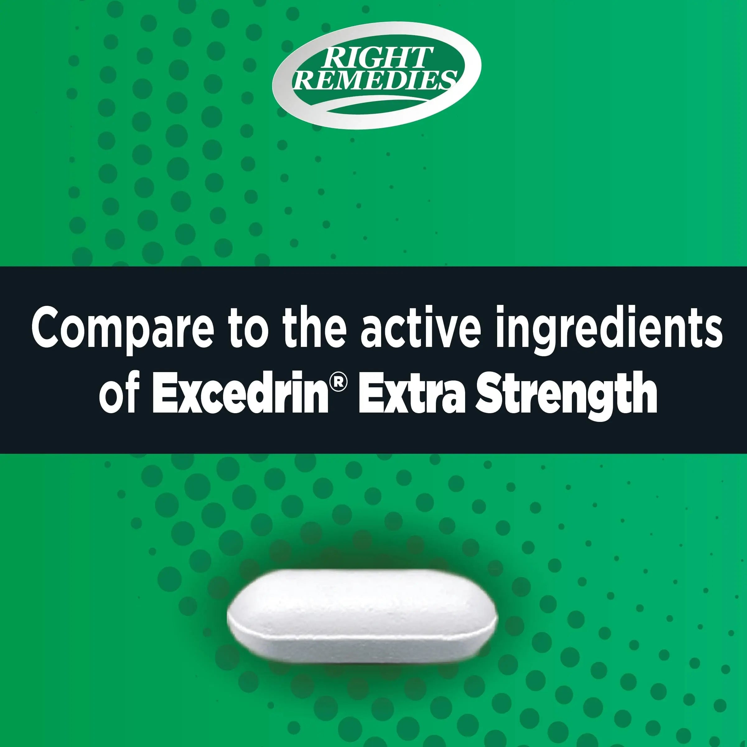 RIGHT REMEDIES Extra Strength Headache Relief with Acetaminophen, Aspirin (NSAID) & Caffeine, (300 caplets), Back & Body Pain Relief, Compare to The Active Ingredients in Excedrin® Extra Strength RIGHT REMEDIES buy supplements canada