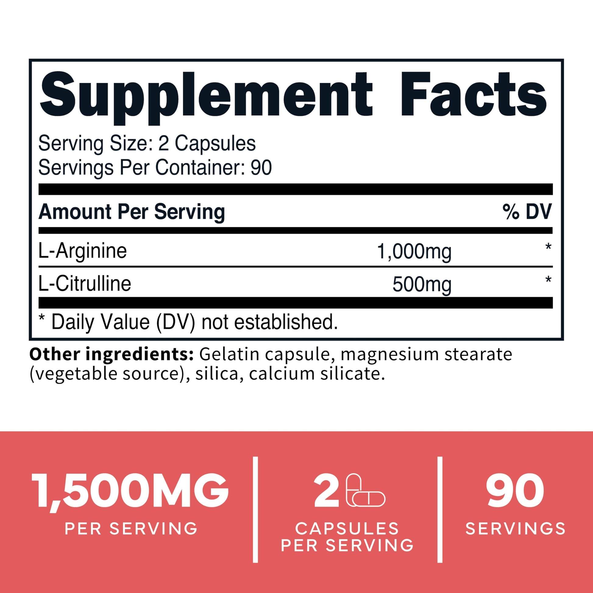 Type Zero L-Arginine + L-Citrulline Supplement (1500mg) - Nitric Oxide Booster - Clean, Keto-Friendly, GMO-Free, 180 Capsules, 90 Servings Type Zero buy supplements canada