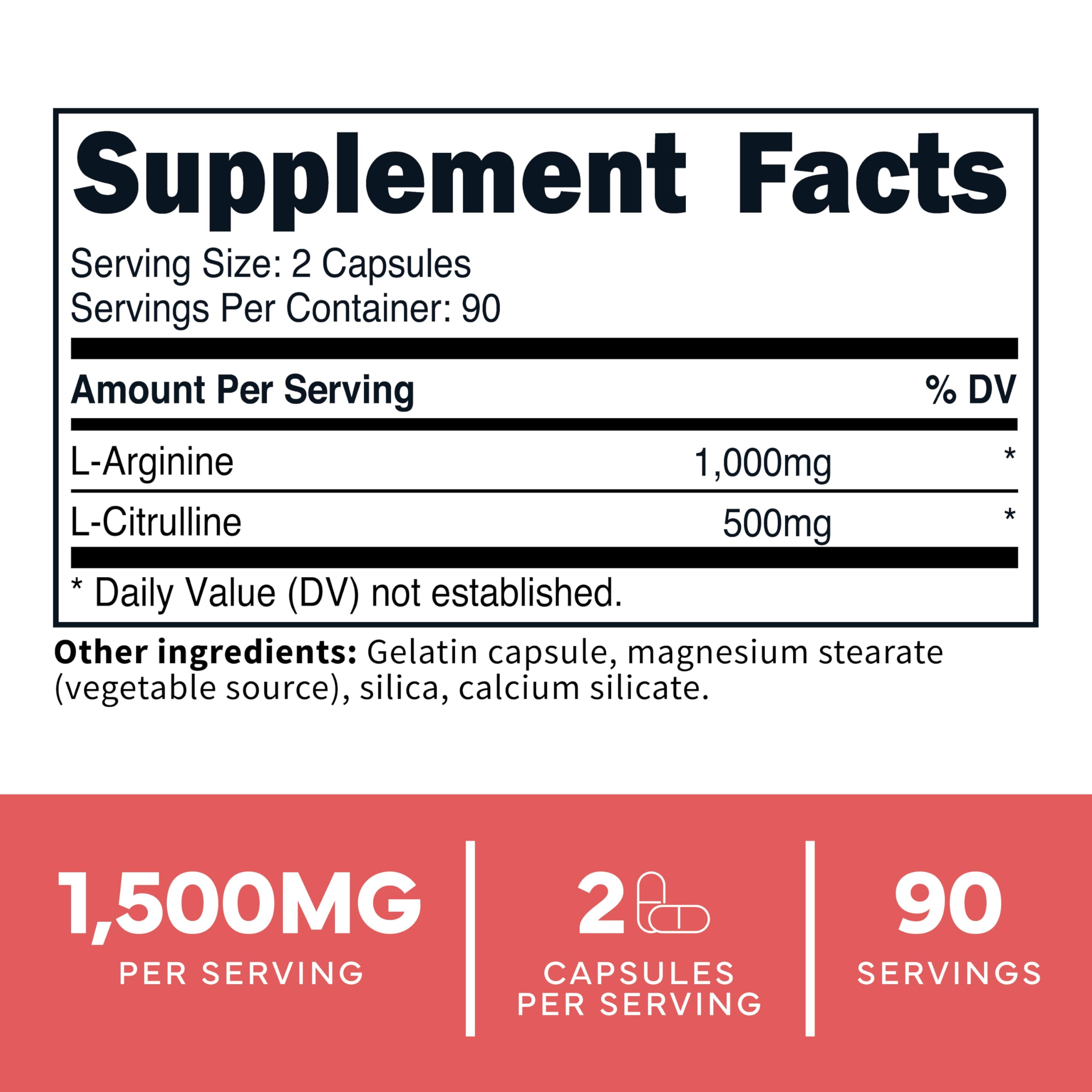 Type Zero L-Arginine + L-Citrulline Supplement (1500mg) - Nitric Oxide Booster - Clean, Keto-Friendly, GMO-Free, 180 Capsules, 90 Servings Type Zero buy supplements canada