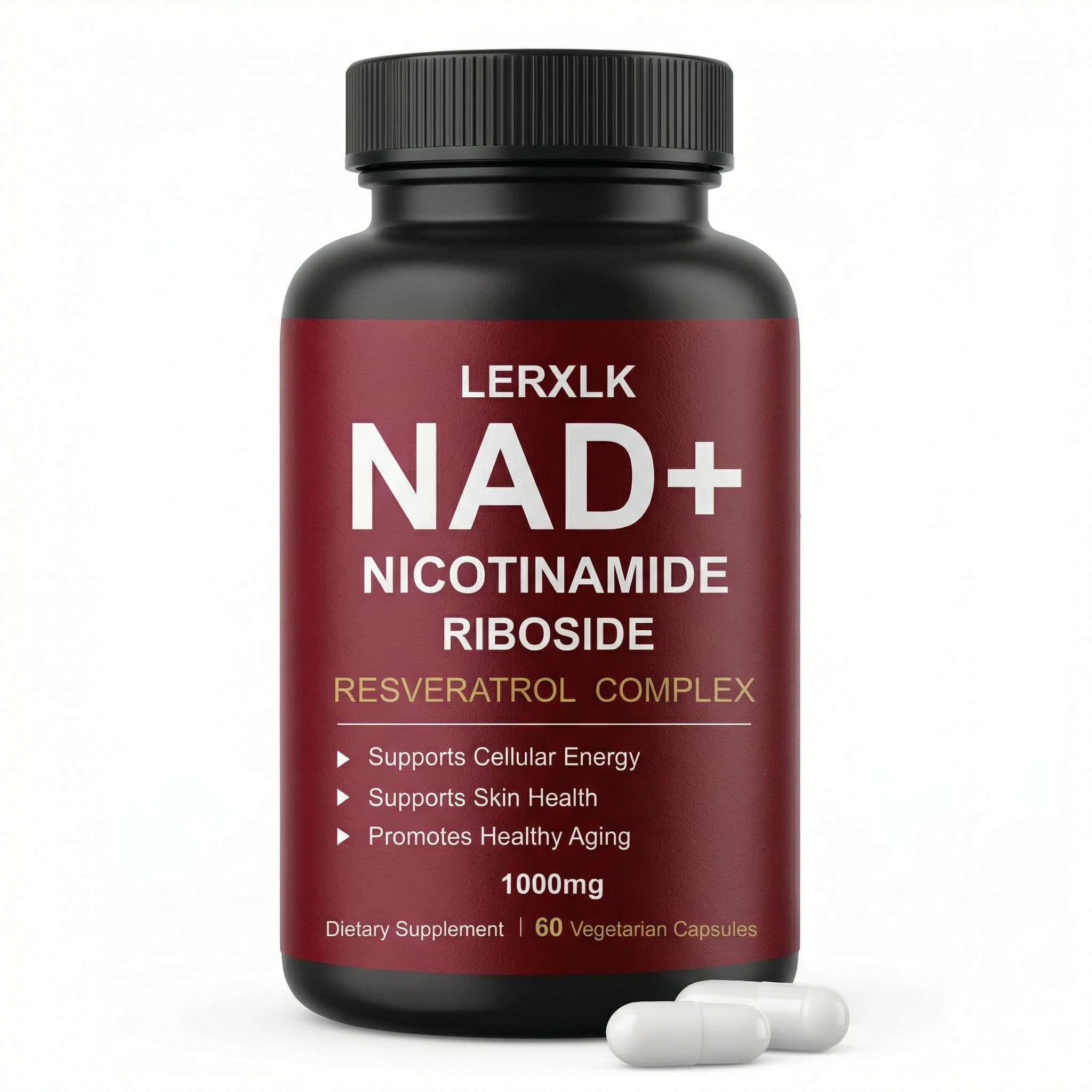 LERXLK NAD+ Supplement 1000mg – Liposomal Nicotinamide Riboside with Resveratrol, Advanced Cellular Energy & Healthy Aging Support, 60 Vegetarian Capsules LERXLK buy supplements canada