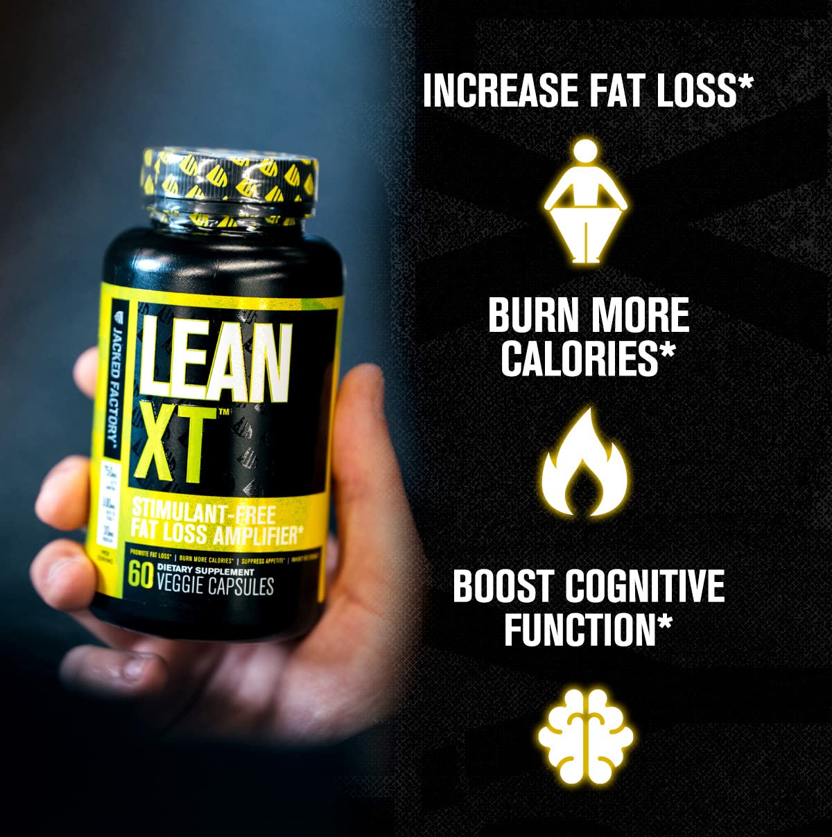 Lean-XT Caffeine Free Fat Burner - Non Stim Weight Loss Supplement, Appetite Suppressant Jacked Factory buy supplements canada