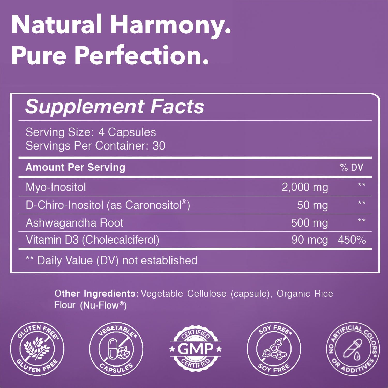Myo-Inositol & D-Chiro Inositol 40:1 Blend + Vitamin D3 + Ashwagandha - Vegan Capsule Intimate Rose buy supplements canada