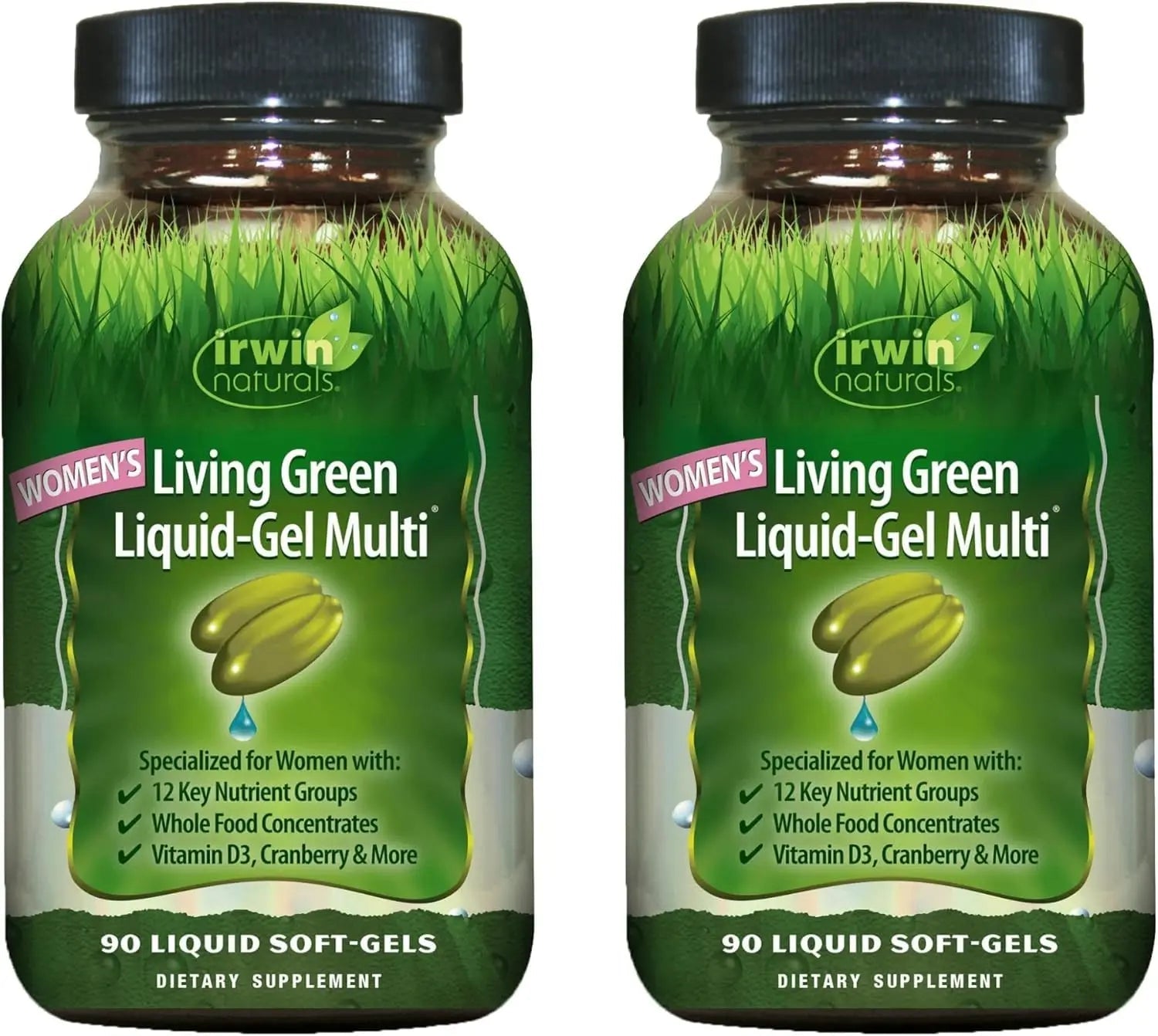 Irwin Naturals Women's Living Green Liquid-Gel Multi - 120 Liquid Softgels, Pack of 2 - Includes 70 Essential Nutrients, Vitamins & Minerals Irwin Naturals buy supplements canada
