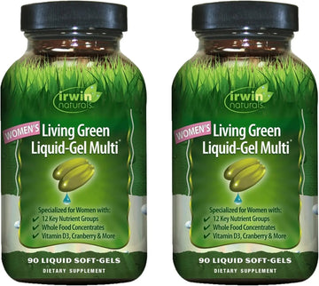 Irwin Naturals Women's Living Green Liquid-Gel Multi - 120 Liquid Softgels, Pack of 2 - Includes 70 Essential Nutrients, Vitamins & Minerals Irwin Naturals buy supplements canada