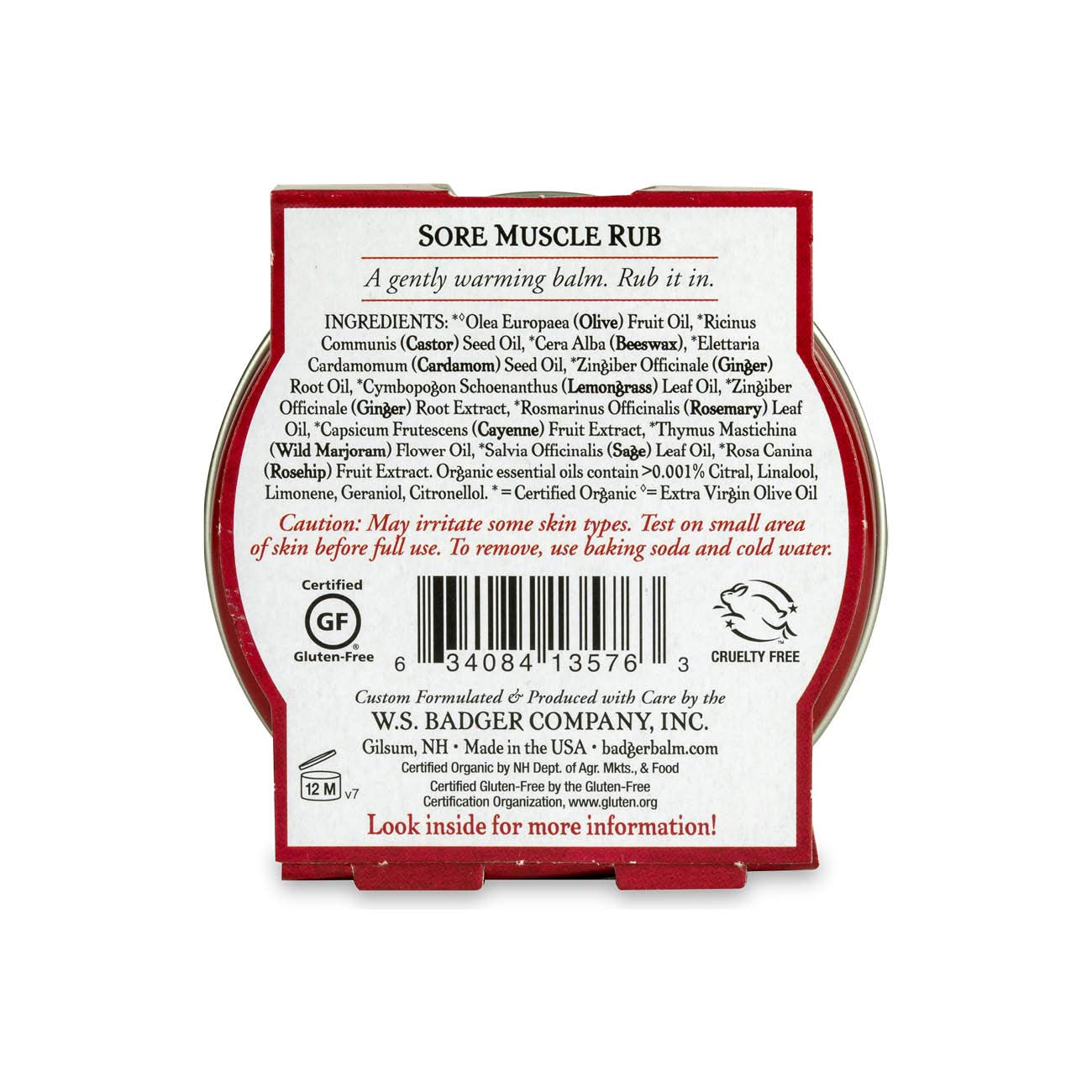 Badger Sore Muscle Rub Tin, Cayenne & Ginger, 2 oz (1 Pack) Badger buy supplements canada