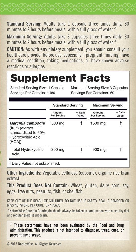 Naturewise Garcinia Cambogia (2 Month Supply) Pure Garcinia Cambogia NatureWise buy supplements canada