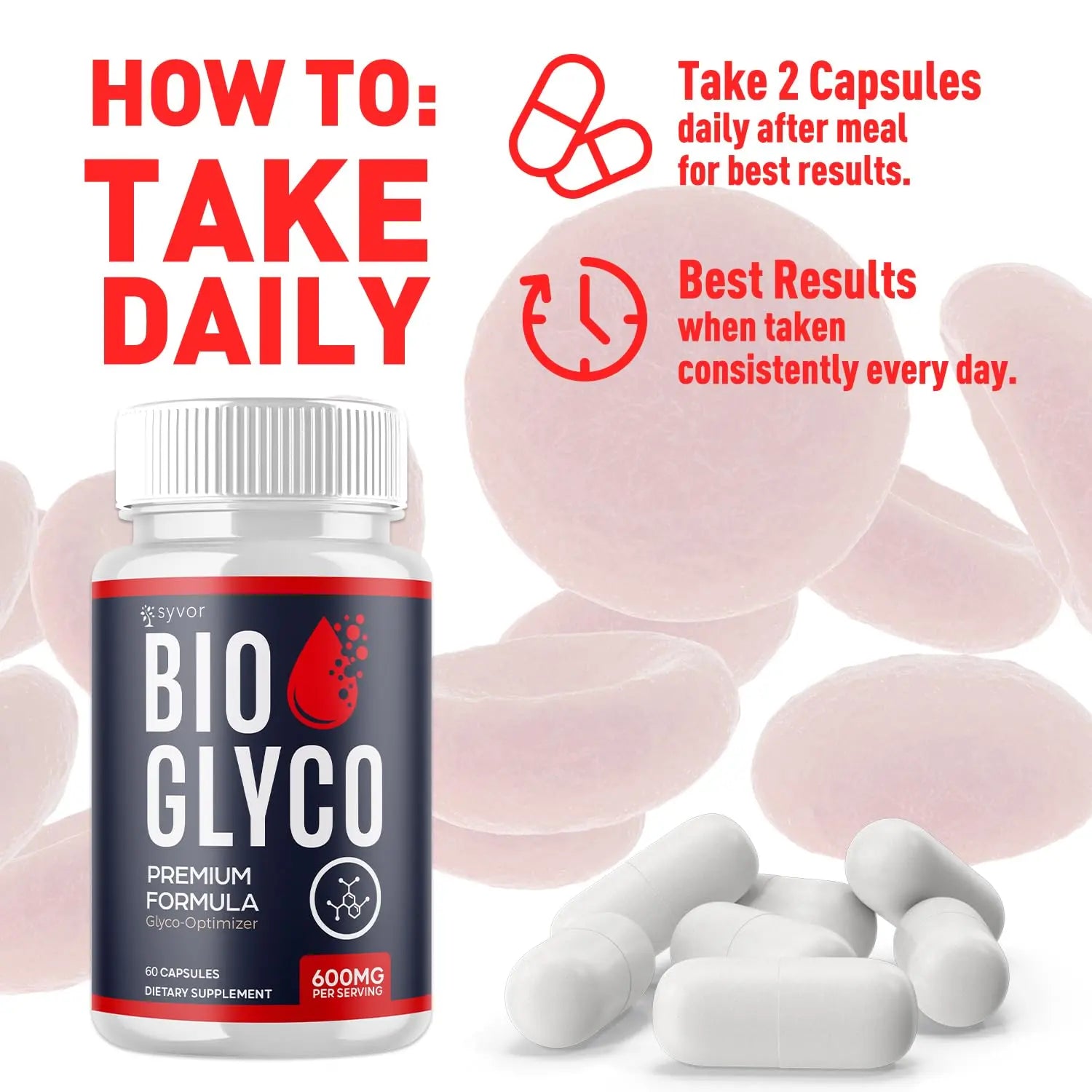 (2 Pack) Bio Glyco Capsules, Official BioGlyco Blood Health Support Pills with All Natural Ingredients, Advanced Blood Optimizer with Maximum Strength Premium Vitamins for Women & Men (120 Capsules) Syvor buy supplements canada