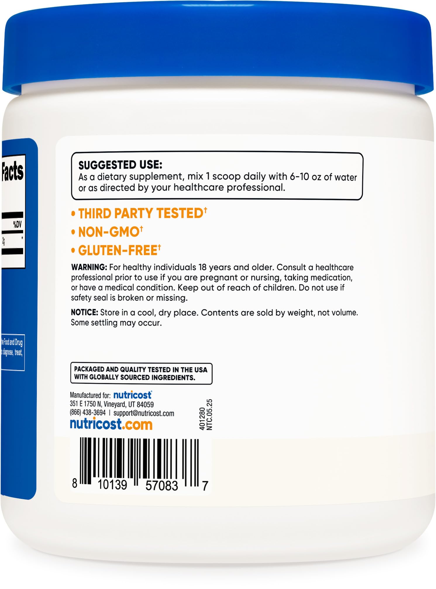 Nutricost Taurine Powder 250 Grams - 125 Servings, 2000mg Per Serving Nutricost buy supplements canada