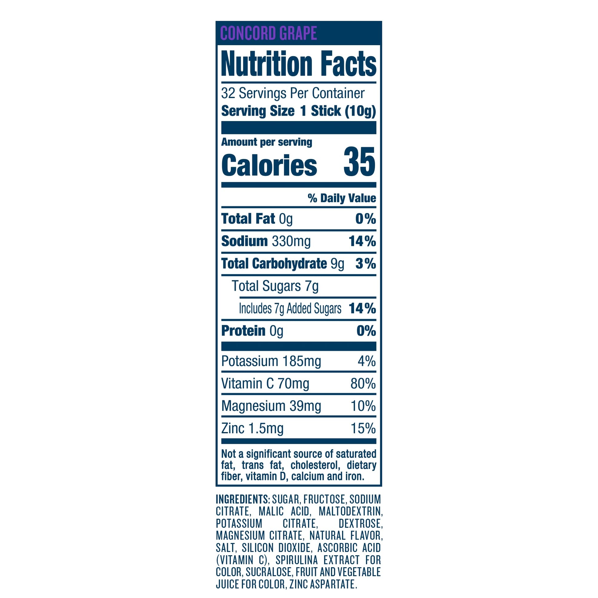 DripDrop Hydration - Electrolyte Powder Packets - Concord Grape - 32 Count DripDrop buy supplements canada