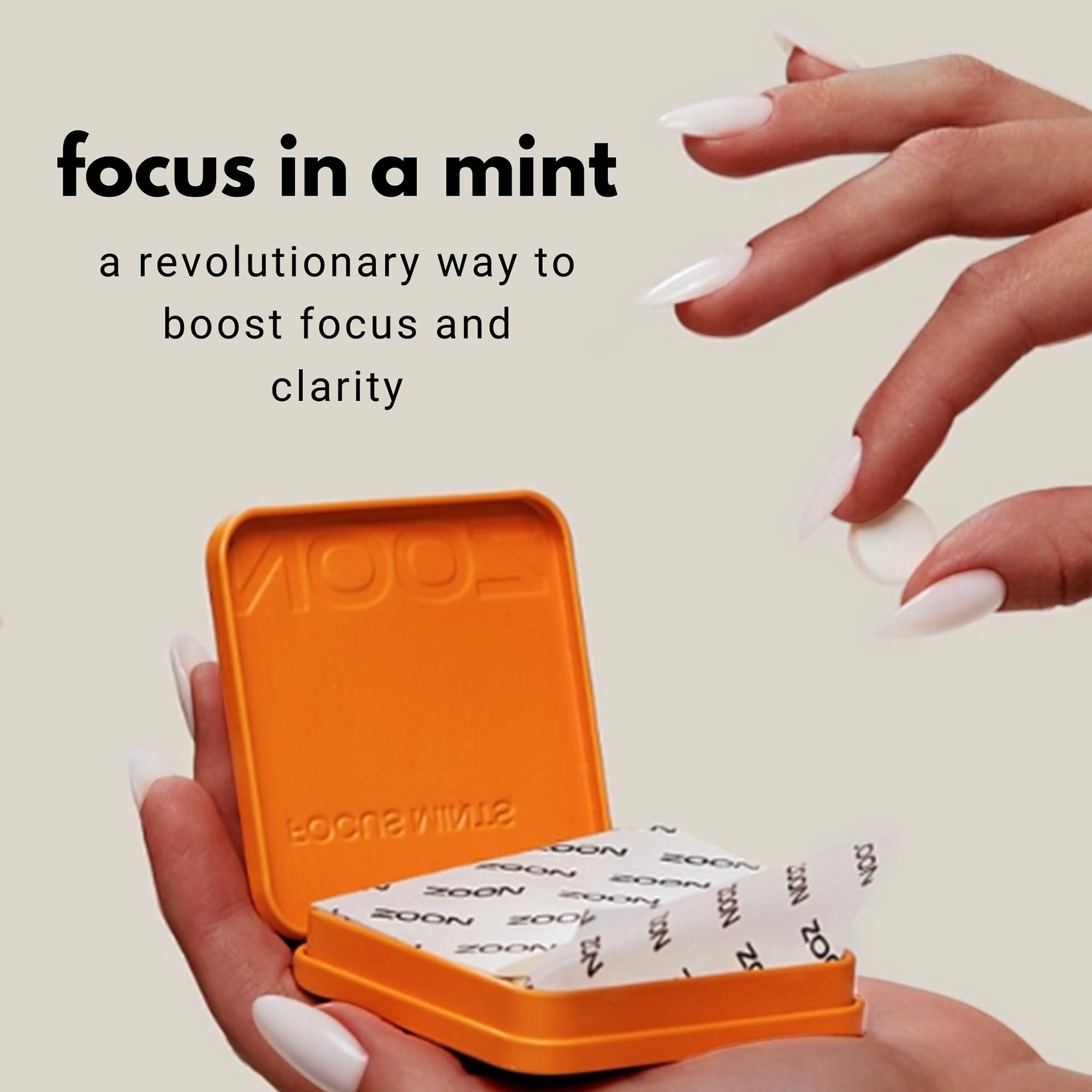 NOOZ Focus Mints Refill Bag - Caffeine-Free Brain Booster for Mental Clarity-Tangerine & Lemon Flavor | Sugar-Free, Travel-Friendly Supplement with Vitamin C, B6, B12 - Non-GMO, Clean Label, 150 Mints NOOZ buy supplements canada