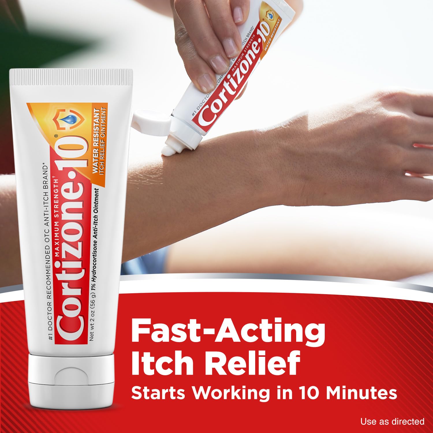 Cortizone-10 Maximum Strength Water Resistant Itch Relief Ointment, 1% Hydrocortisone, Fast-Acting, Anti-Itch Cream for Bug Bites, Rash, Eczema, Psoriasis, Poison Ivy, Oak, Sumac & More, 2 oz Cortizone 10 buy supplements canada