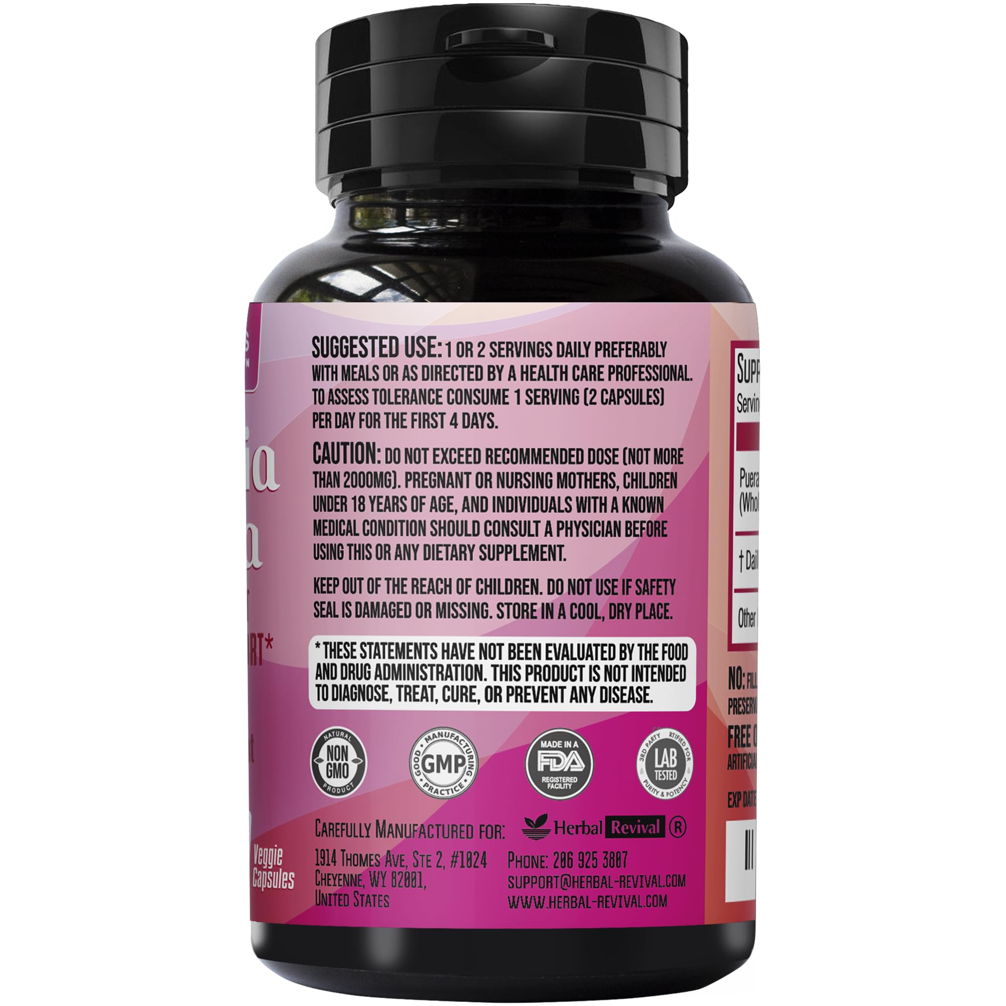 Pueraria Mirifica Capsules 2000mg Daily - Breast Enhancement Pills and Estrogen Supplement for Women and Men, Breast Enlargement Pills for Women and Transgender - Breast Growth Breast Enhancer Sapir's Nutrition buy supplements canada