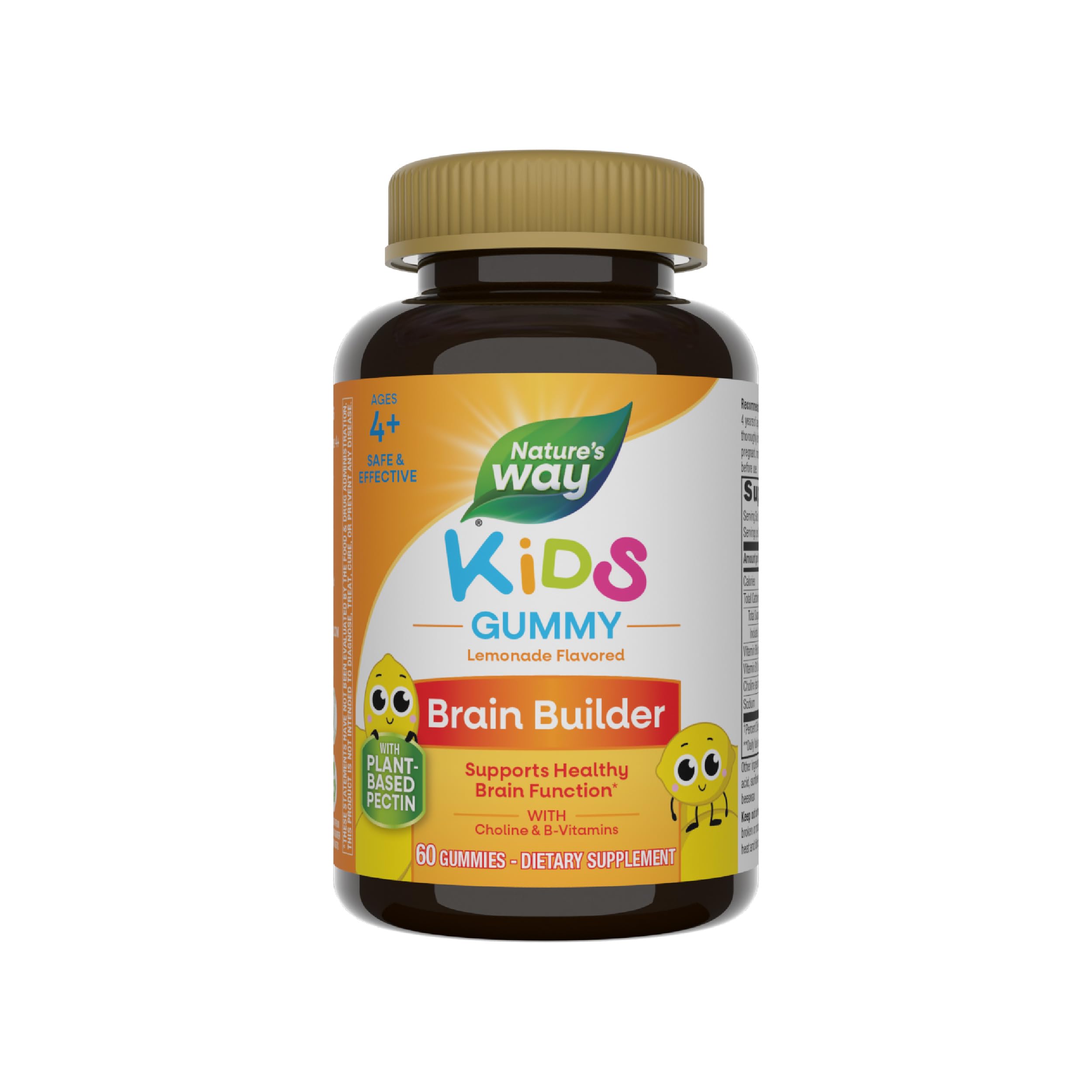 Nature's Way Kids Brain Supplement Gummies, Supports Healthy Brain Function*, Lemonade Flavored, 60 Gummies Nature's Way buy supplements canada