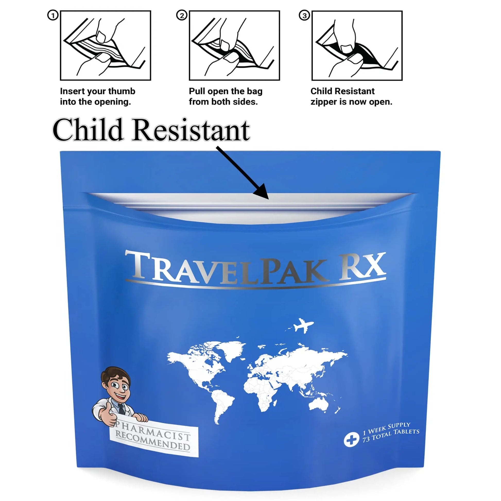 TravelPakRx Travel Essentials Medicine Kit - TSA-Approved Over-The-Counter Individual Medicine Packets, for Travel, Cruises, Camping, Created by Pharmacist TravelPakRx buy supplements canada