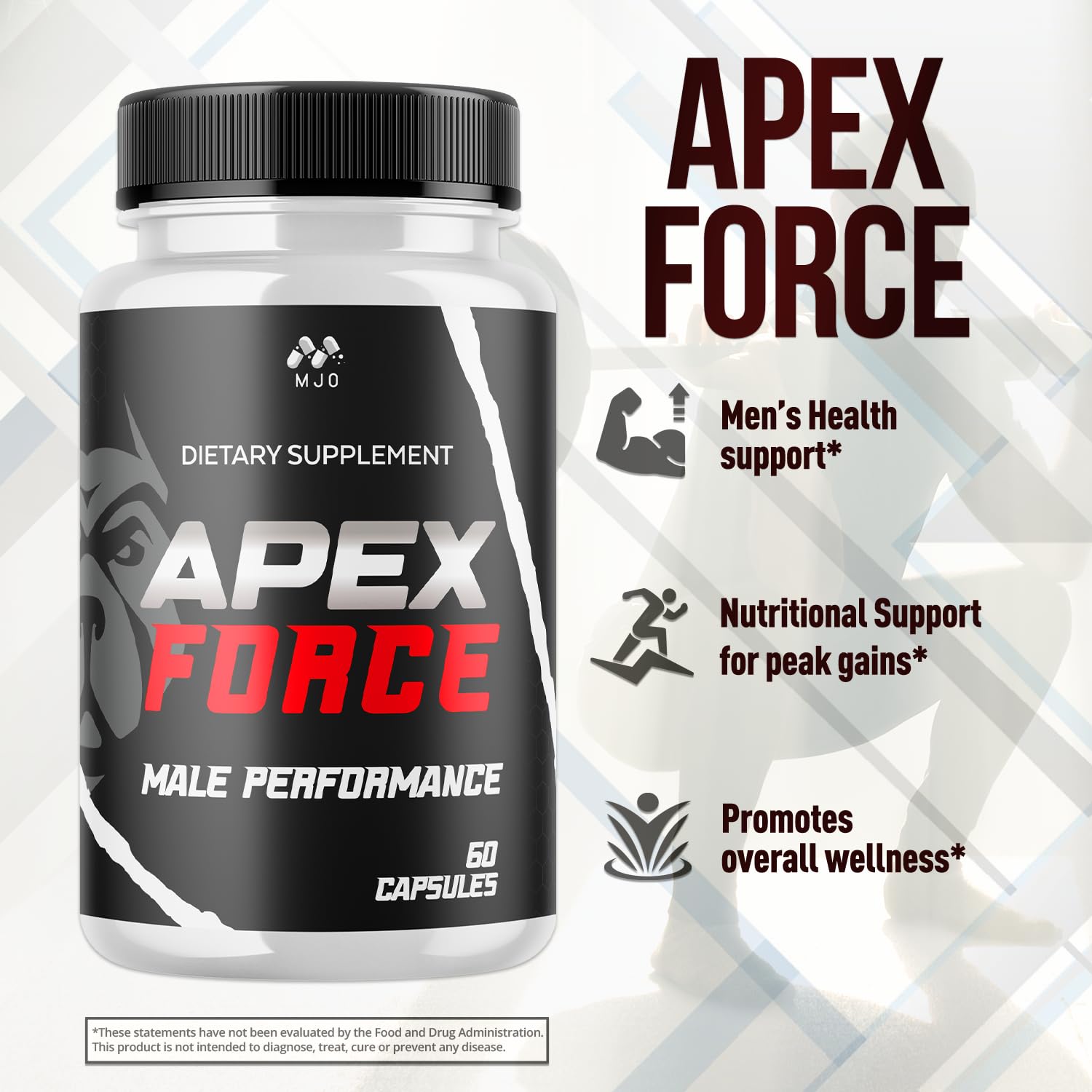 Apex Force Capsules, Official ApexForce Supplement Pills with All Natural Ingredients, Apex Force Maximum Strength Support with Premium Vitamins for Advanced Health & Overall Wellness (60 Capsules) MJO buy supplements canada