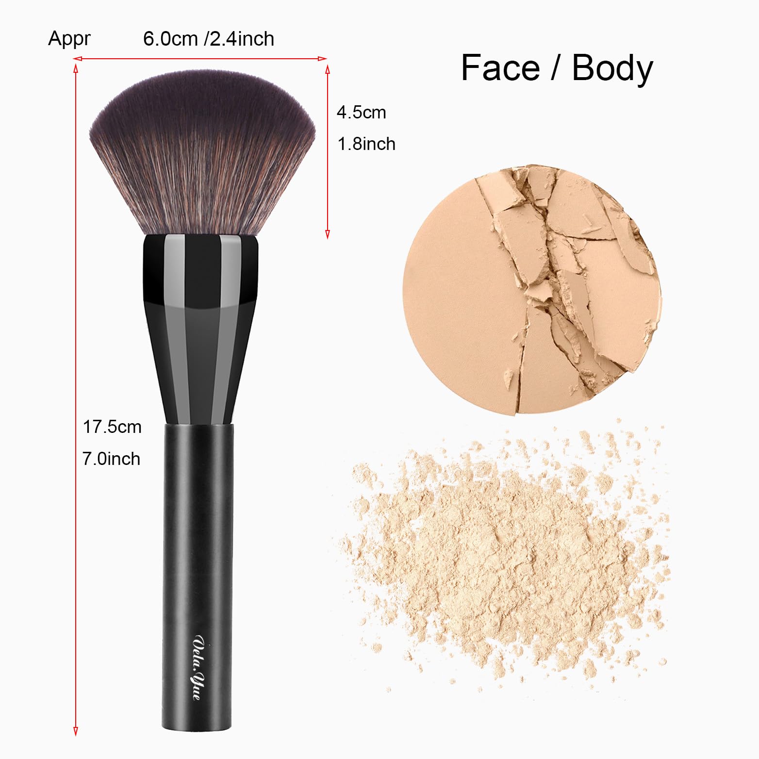 Vela.Yue Large Powder Brush Soft Face Loose Mineral Foundation Blusher Bronzer Makeup Brush Vela.Yue buy supplements canada