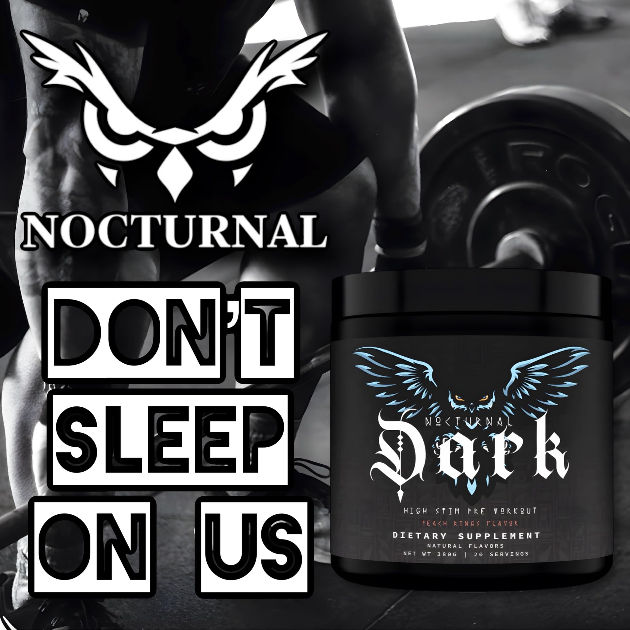 Nocturnal Labz Dark High Stim Pre Workout Powder | Potent Pre-workout Formula for Men Nocturnal buy supplements canada