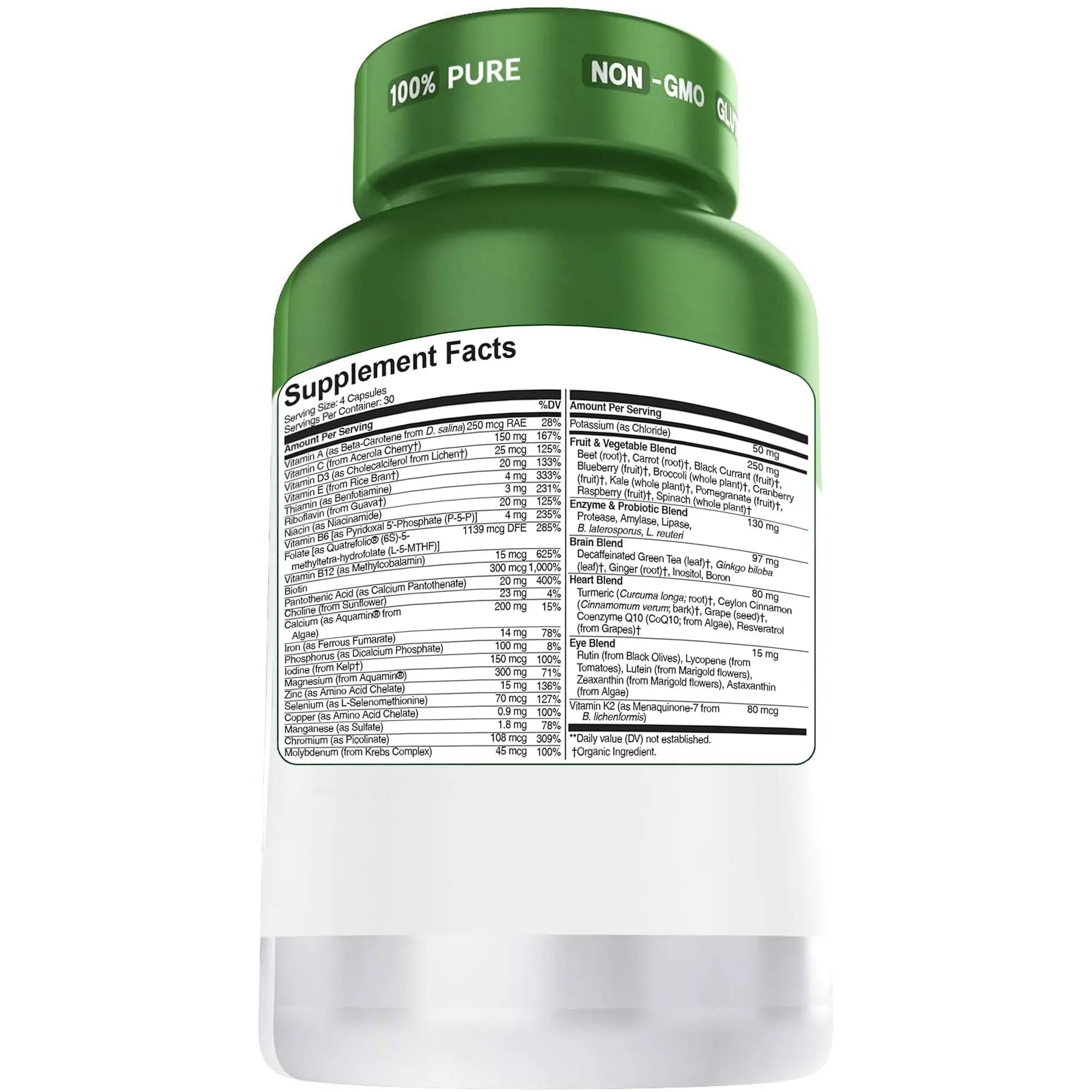 Herbtonics Whole Food Multivitamin for Men & Women – Vegan Multivitamin with Real Fruits & Veggies, Probiotics, CoQ10 Herbtonics buy supplements canada