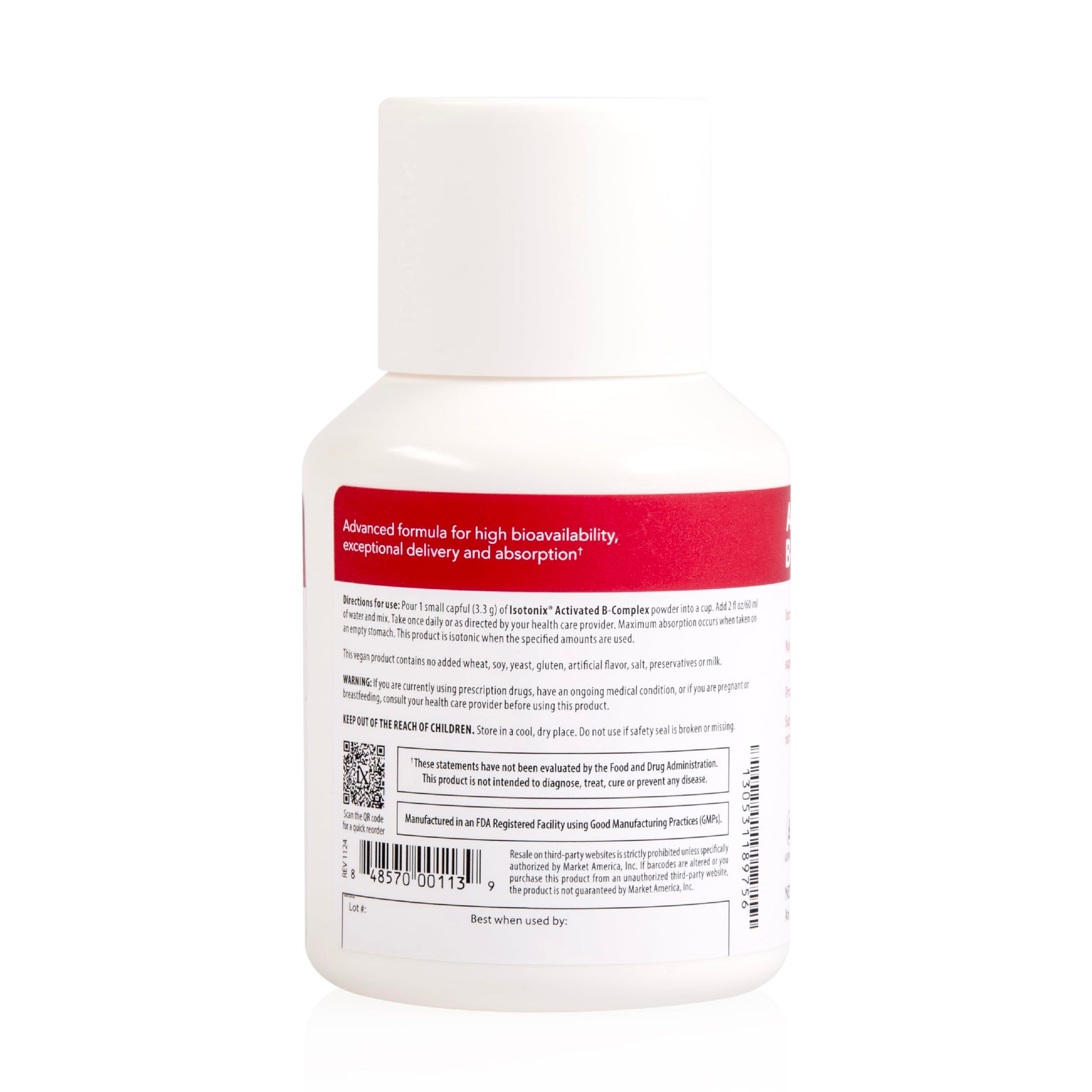 Isotonix Activated B Complex – Vegan B Vitamin Supplement for Energy, Stress Relief, and Nervous System Health – Isotonic Drinkable Formula – 90 Servings Isotonix buy supplements canada