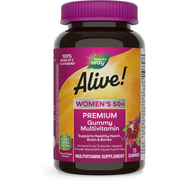 Nature’s Way Alive! Women’s 50+ Premium Gummy Multivitamin, Supports Healthy Heart, Brain & Bones*, B-Vitamins Nature's Way buy supplements canada