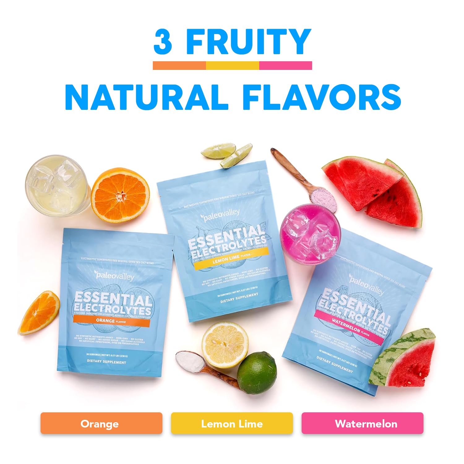Paleovalley Essential Electrolytes Powder - Full Spectrum Orange Electrolyte Powder for Hydration, Energy and Muscle Recovery - No Sugar Added - 30 Servings Paleovalley buy supplements canada