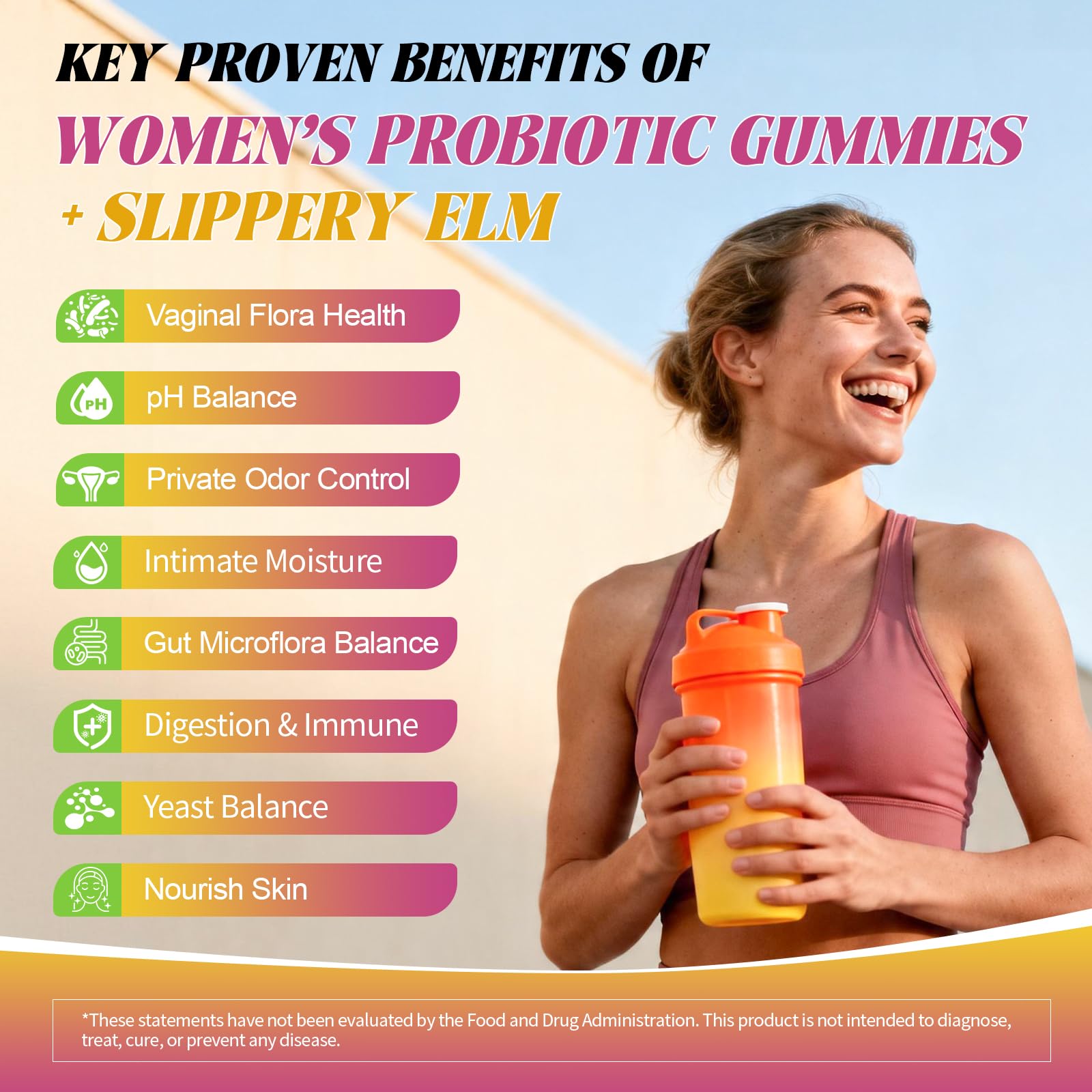 Totaria Sugar Free Probiotics for Women, Feminine Balance Gummies, 50 Billion CFU Vaginal Probiotic Prebiotic w/Slippery Elm, Cranberry, for Vaginal, Urinary Tract Totaria buy supplements canada