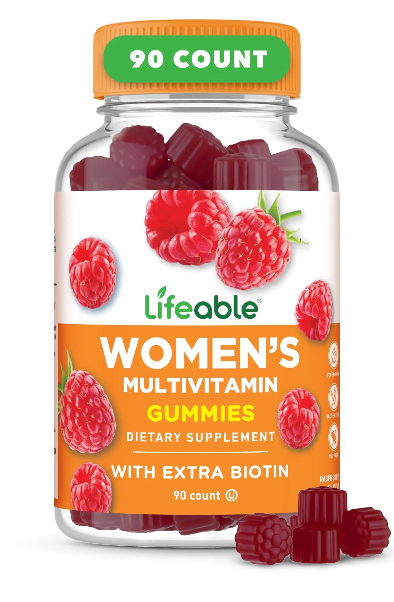 Lifeable Womens Multivitamin Gummy | with Vitamin A, C, D, E, Niacin, B6, Folate, B12, Biotin, Pantothenic Acid, Iodine, Zinc | Lifeable buy supplements canada