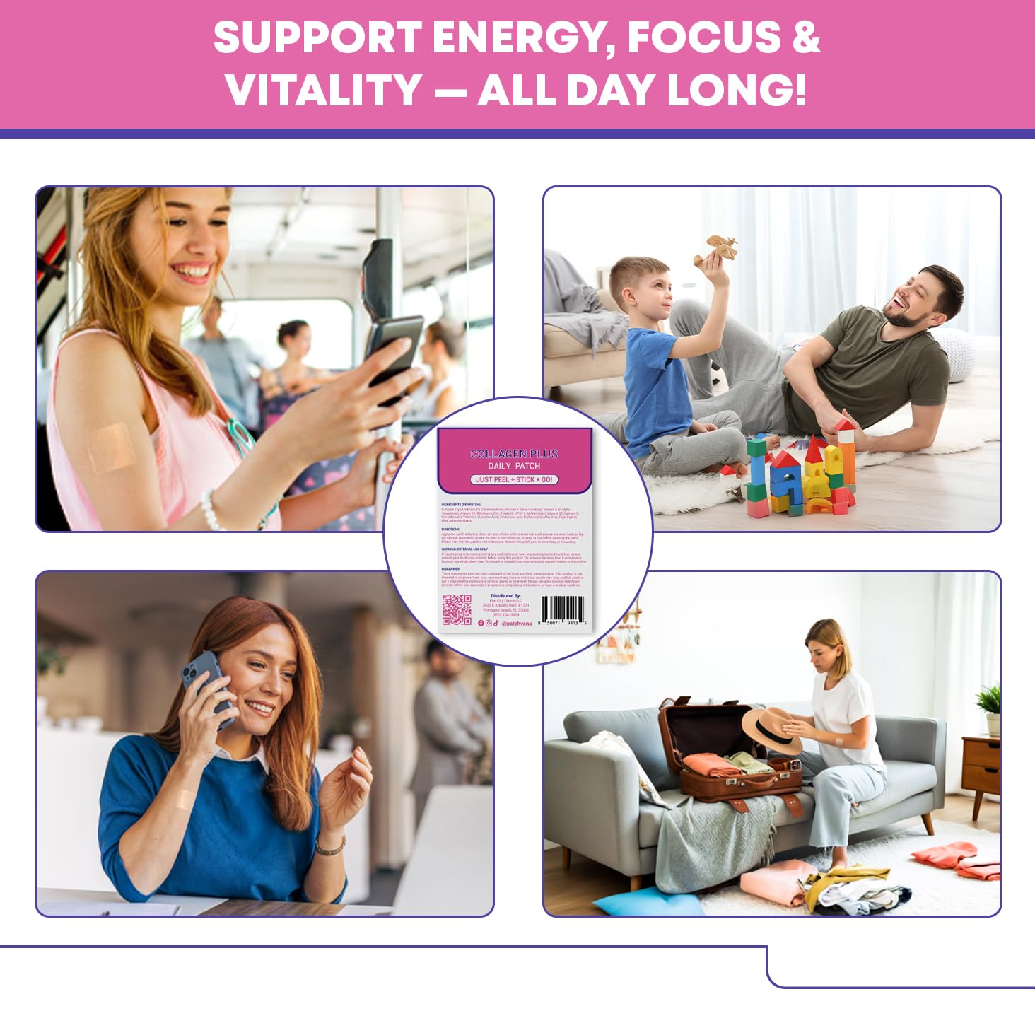 Patchvana Collagen Plus Patch for Women & Men, 1 Month Supply, 30 Patches Patchvana buy supplements canada