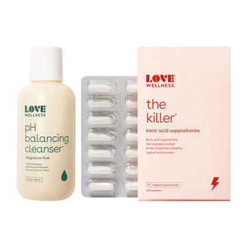 Love Wellness pH Balancing Cleanser & The Killer | Boric Acid Suppositories & Feminine Wash Love Wellness buy supplements canada