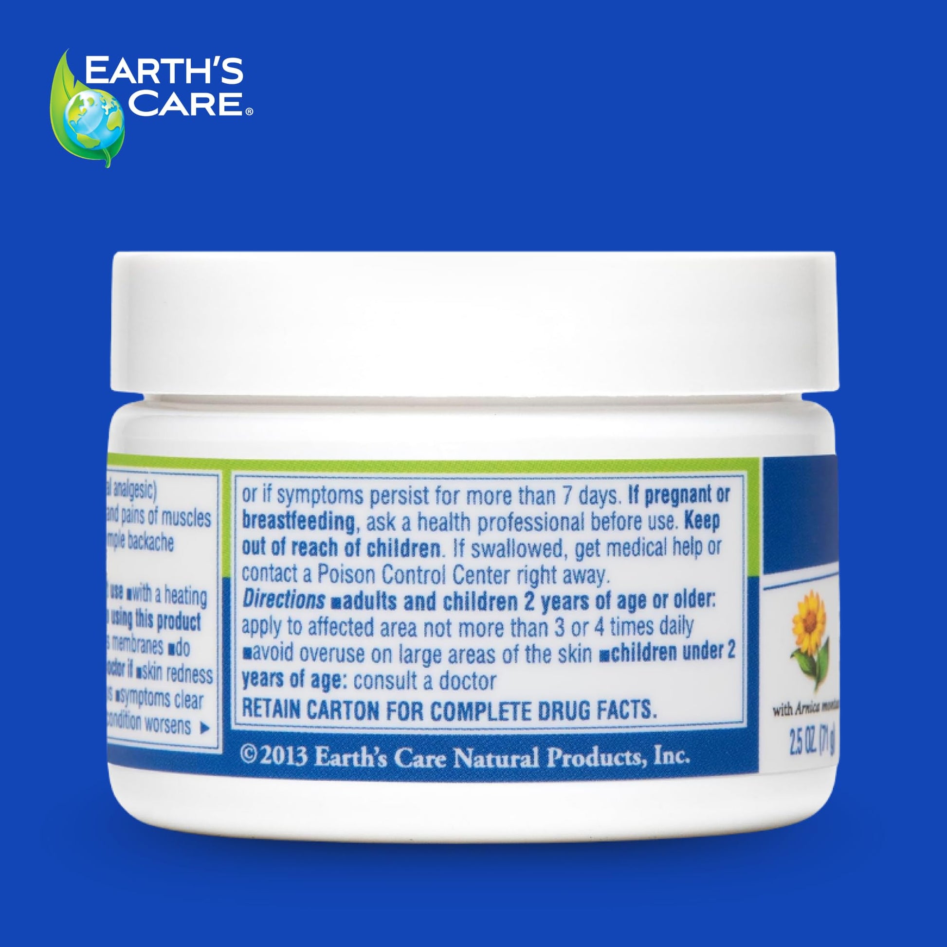 Earth's Care Muscle & Joint Rub - for Sore Muscles, Bruises, Aches and Strains - 2.5 OZ. Earth's Care buy supplements canada