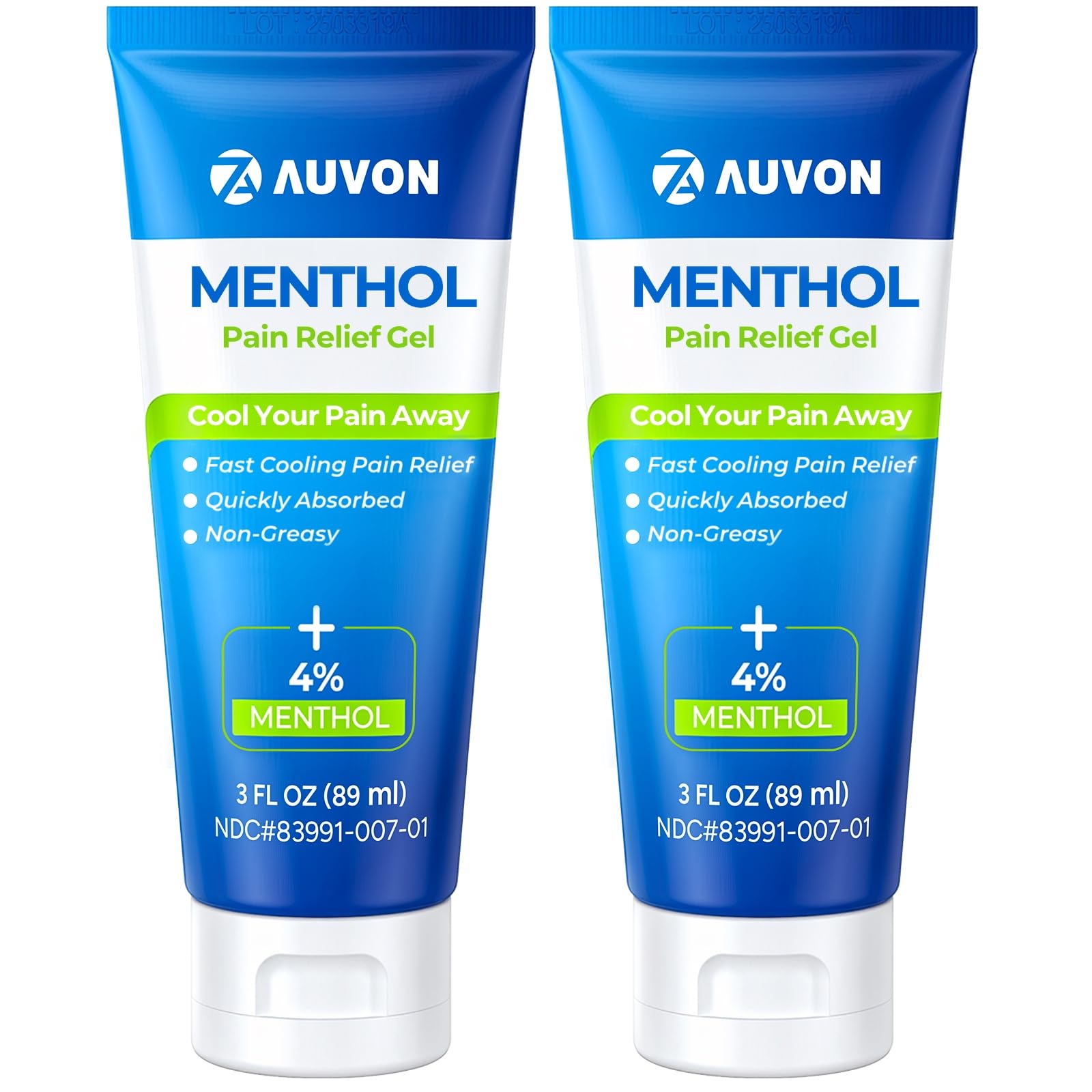 AUVON Menthol Pain Relief Gel for Chronic Joint & Back Pain, Arthritis Pain Reliever for Muscle Pain Relief, Fast-Acting Menthol Cooling Gel Soothes Knee, Hip, Shoulder, Neck Pain, 3 FL OZ Per Pack AUVON buy supplements canada