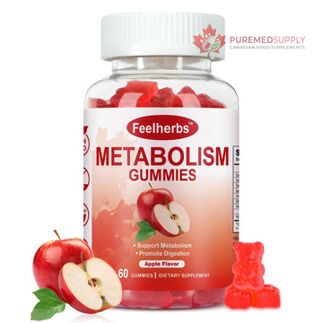 Feelherbs Metabolism Gummies for Women and Men Digestion & Energy, 60 Count Apple Cider Vinegar Gummies with Vitamin B12 & Beet Root, Chewable Keto ACV Vitamin for Metabolism & Detox Cleanse Feelherbs buy supplements canada