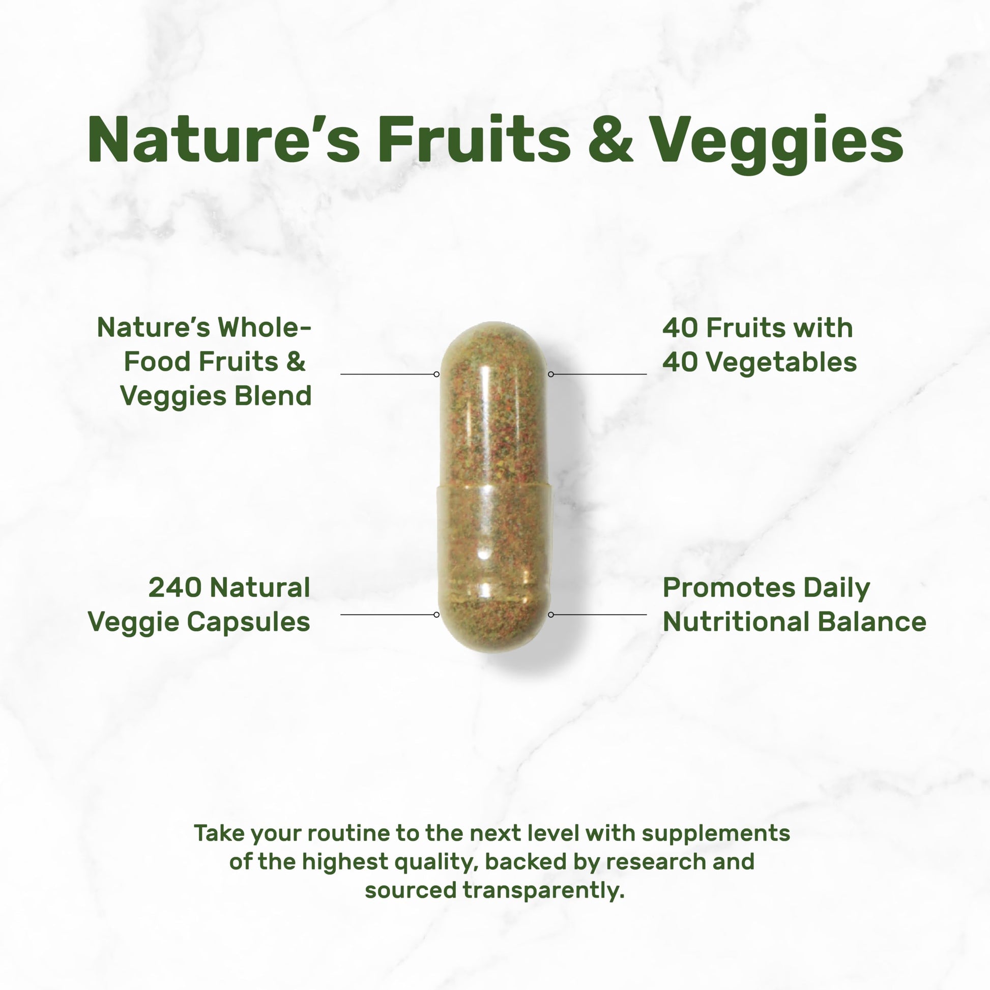 Nature’s Fruits & Veggies Supplement, 240 Veggie Capsules – 80 Whole Food Superfoods for Daily Balance – 40 Fruits with 40 Vegetables and Greens – Non-GMO, Gluten Free DEAL SUPPLEMENT buy supplements canada