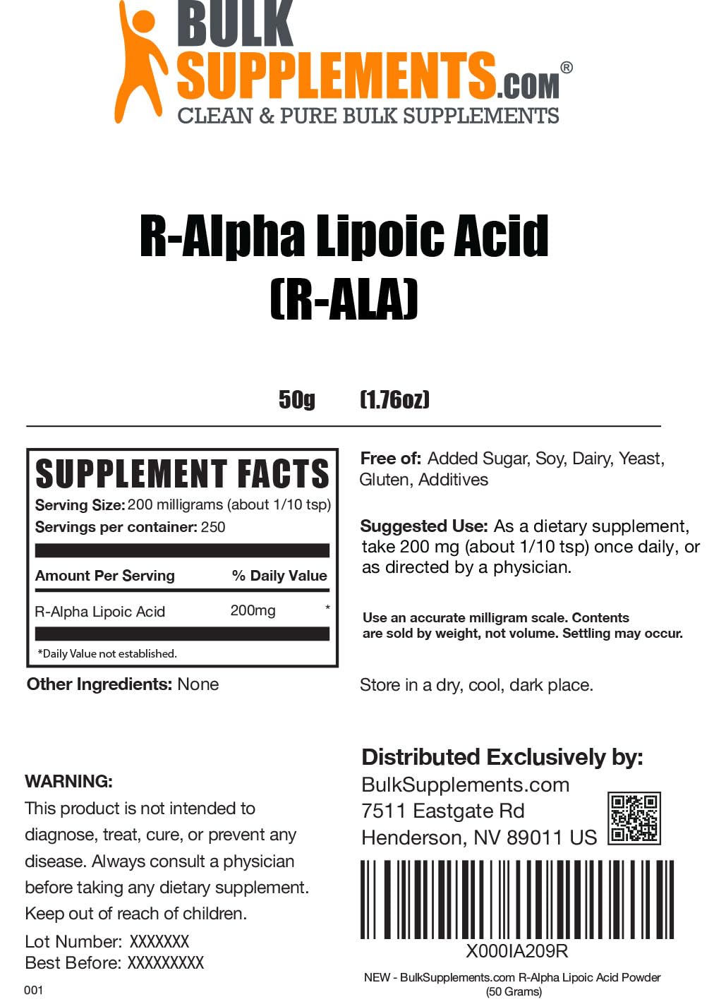 BULKSUPPLEMENTS.COM R-Alpha Lipoic Acid Powder - ALA Supplement, R Alpha Lipoic BULKSUPPLEMENTS.COM buy supplements canada