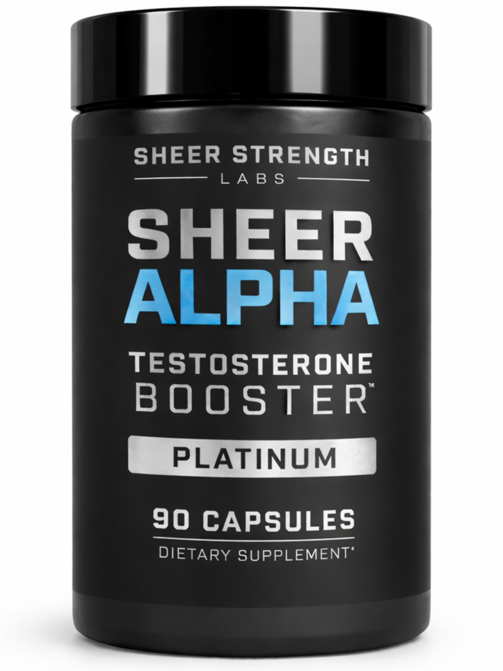 Testosterone Booster for Men - Sheer Alpha T-Booster - Clinically Backed Dose, Strongest Formula - Made in USA - Premium Blend of Fadogia Agrestis Tongkat Ali and Shilajit. 30 Servings Sheer Strength Labs buy supplements canada