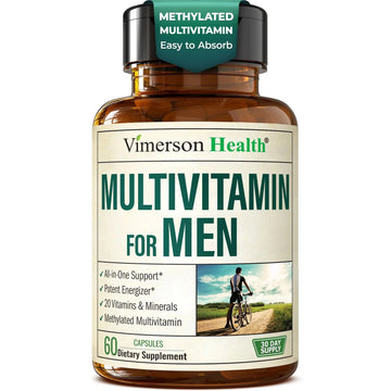 Methylated Multivitamin for Men with Bioavailable Vitamins, Chelated Minerals, Vitamin D, B12, C, A & Zinc for Energy, Focus and Immune Health Vimerson Health buy supplements canada