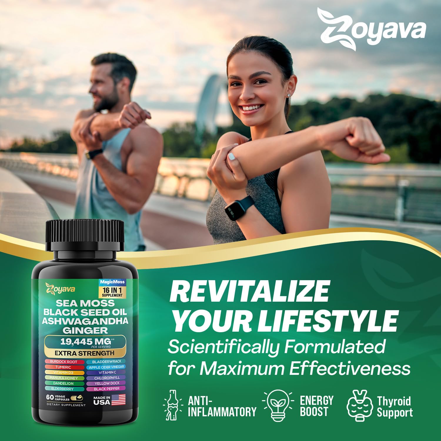 Zoyava Magic Moss Blend Sea Moss 7000mg Ashwagandha 2000mg Black Seed Oil Zoyava buy supplements canada