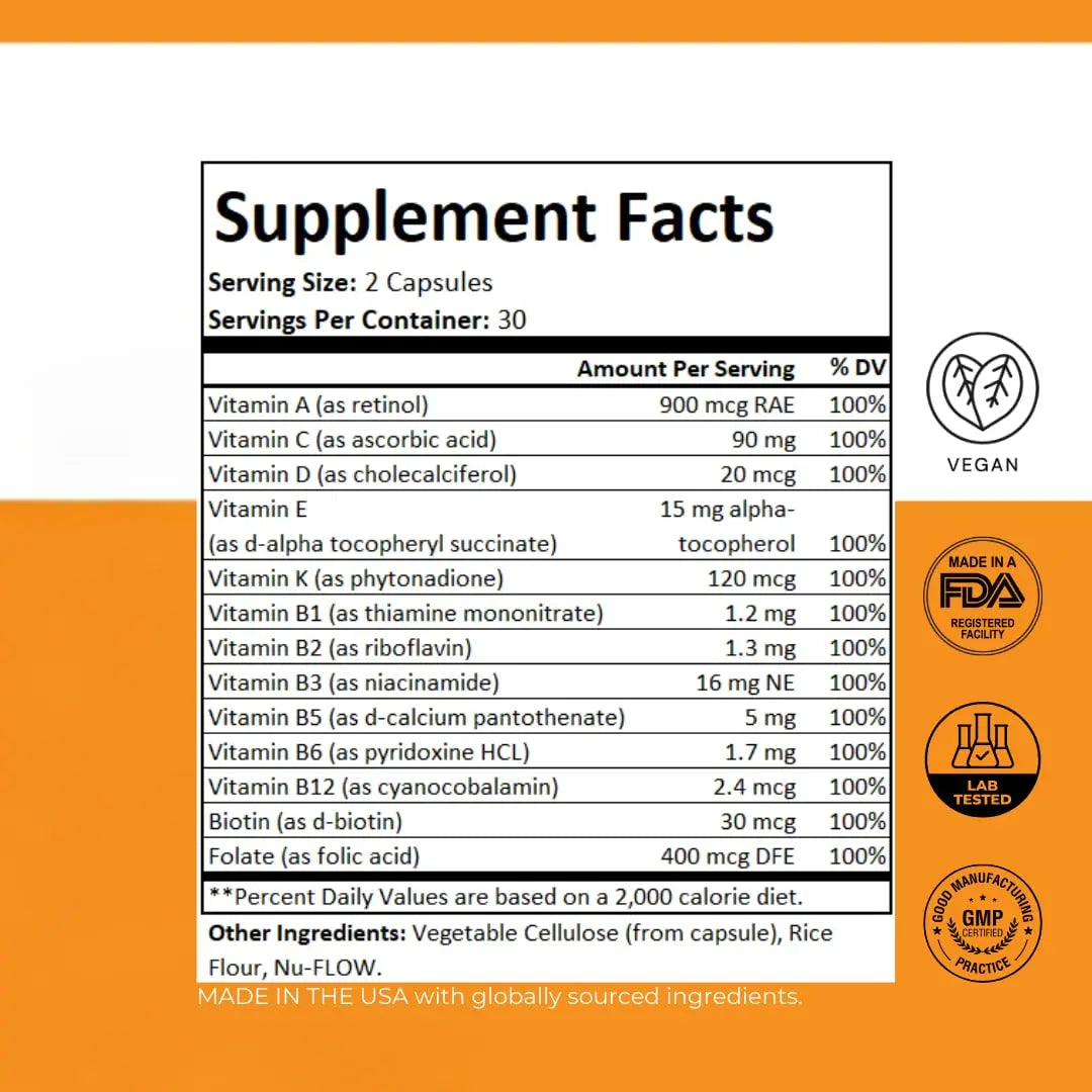 PurePath Non-Toxic Adult Multivitamin - 13 Vitamins - 100% RDA - No Harmful Megadoses - with B6 & B12 PurePath buy supplements canada