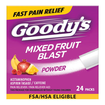 Goody's Pain Relief Powders, Extra Strength Headache Powder Mixed Fruit Blast, 24 ct (Pack of 1) Goody's buy supplements canada